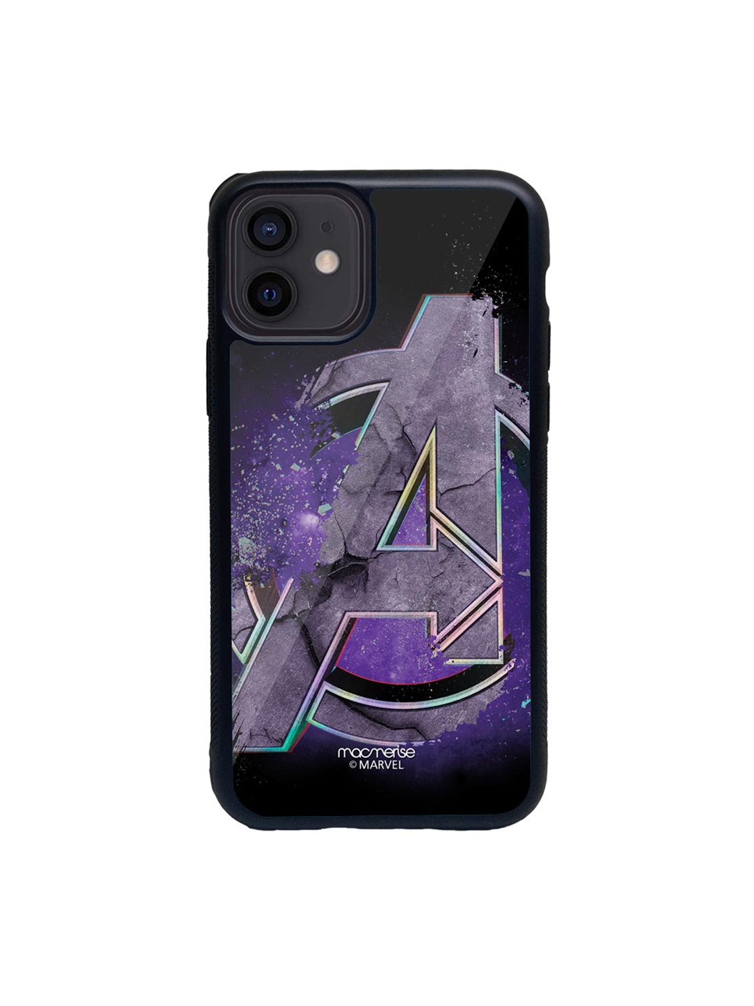 

macmerise Black & Purple Endgame Logo Printed iPhone 12 Back Case