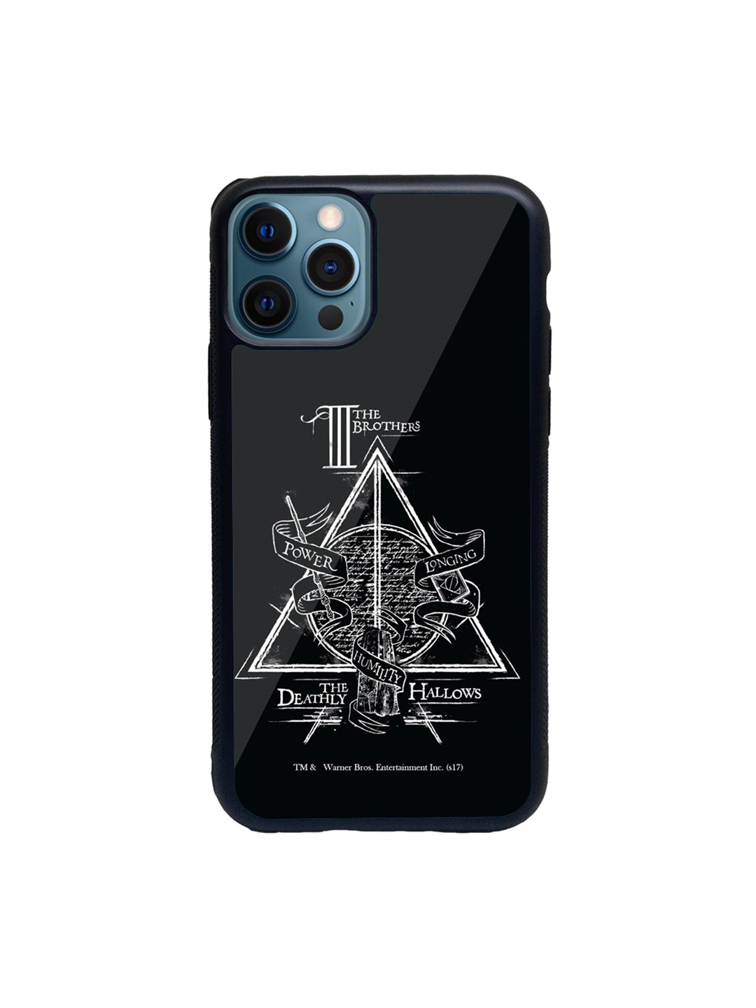 

macmerise Black & White The Deathly Hallows Glass iPhone 12 Pro Case