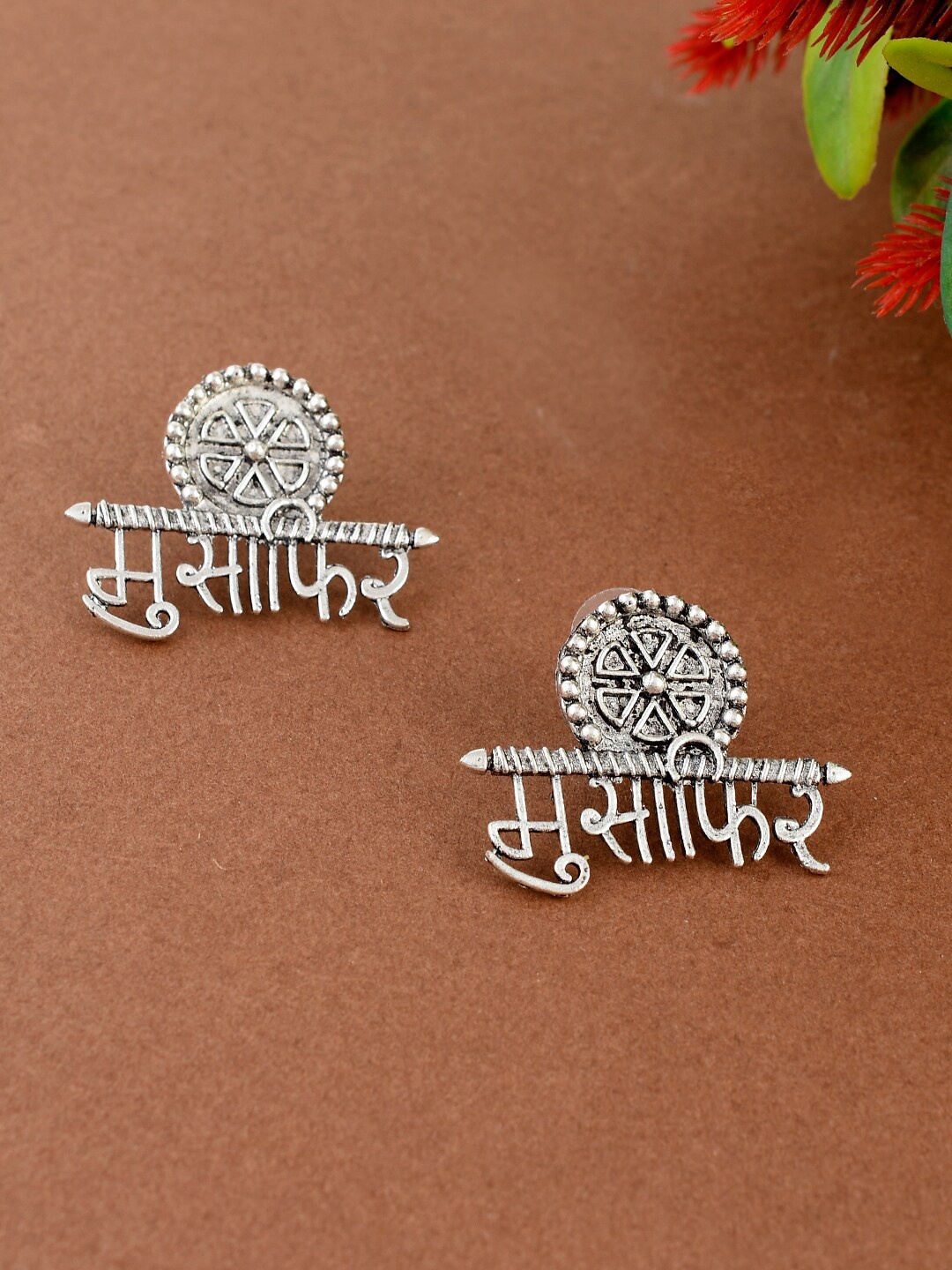 Silvermerc Designs Silver-Plated Handcrafted Quirky Drop Earrings