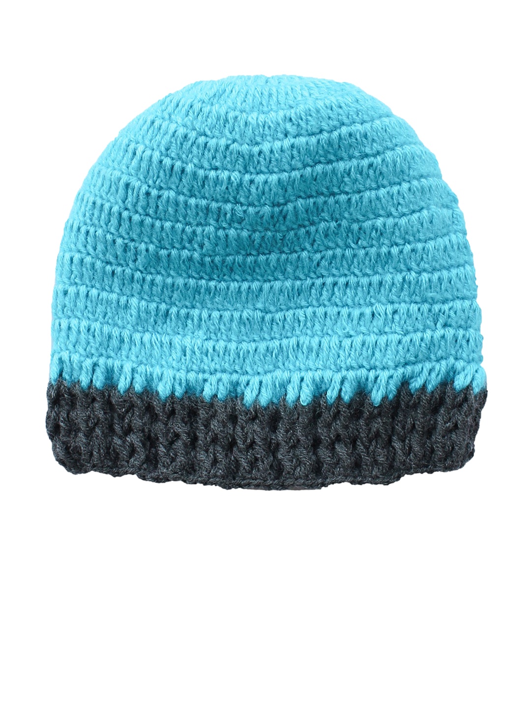 

Woonie Kids Blue & Grey Self Design Handmade Beanie