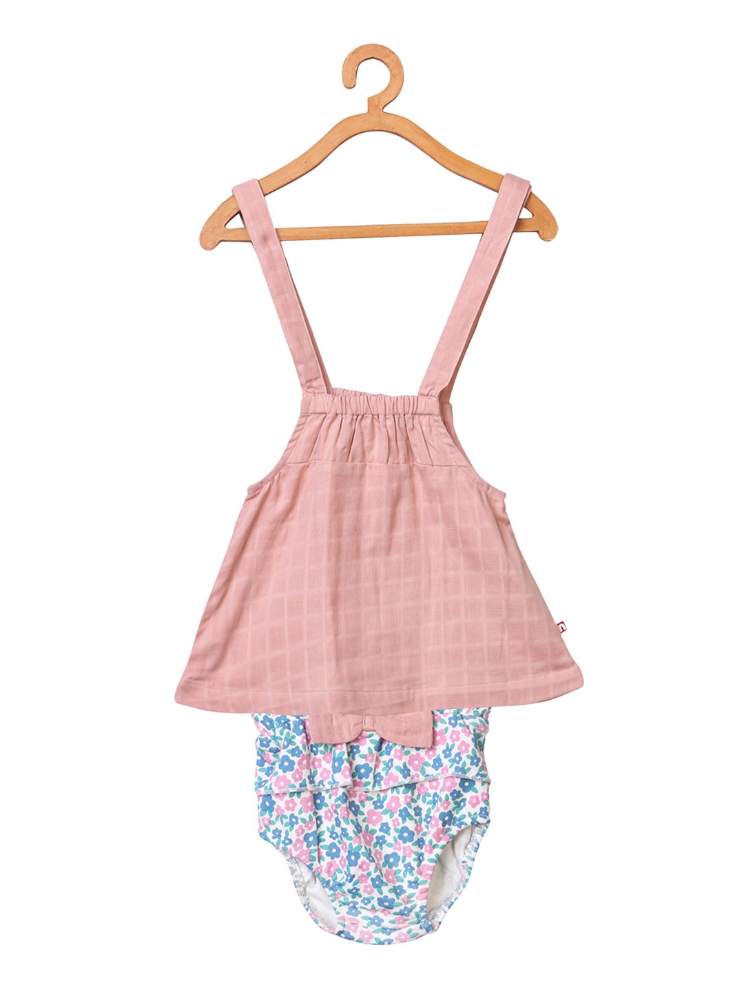 

Nino Bambino Girls Mauve & White Self Design Top with Shorts