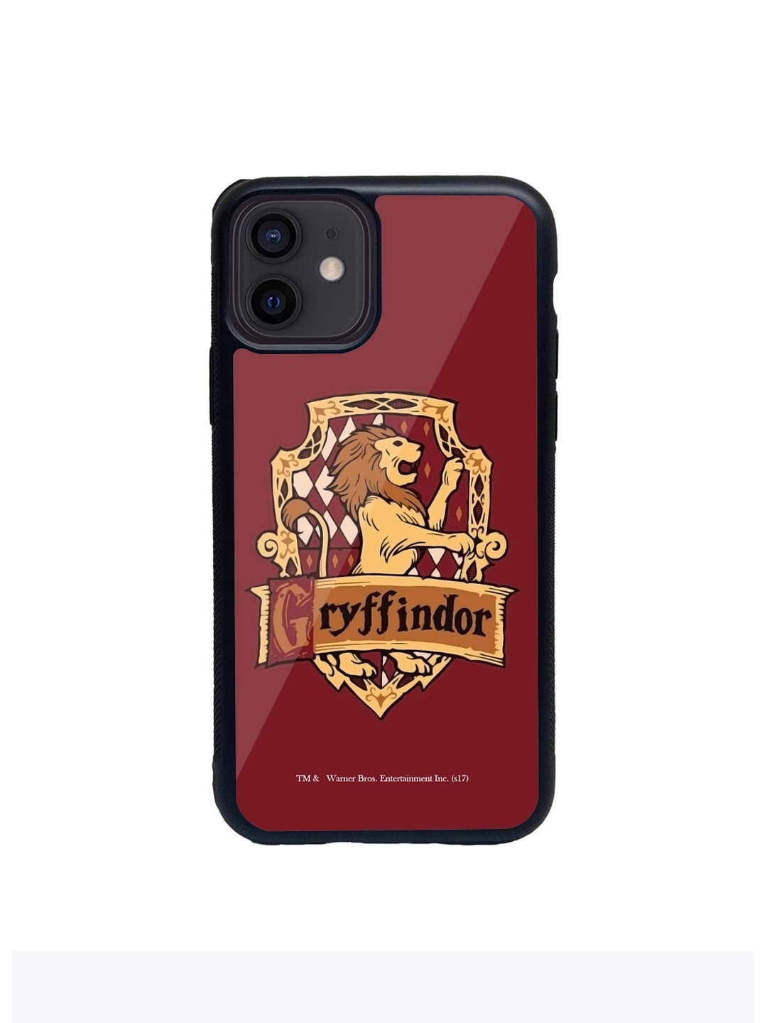 

macmerise Black & Maroon Crest Gryffindor Printed iPhone 12 Back Case