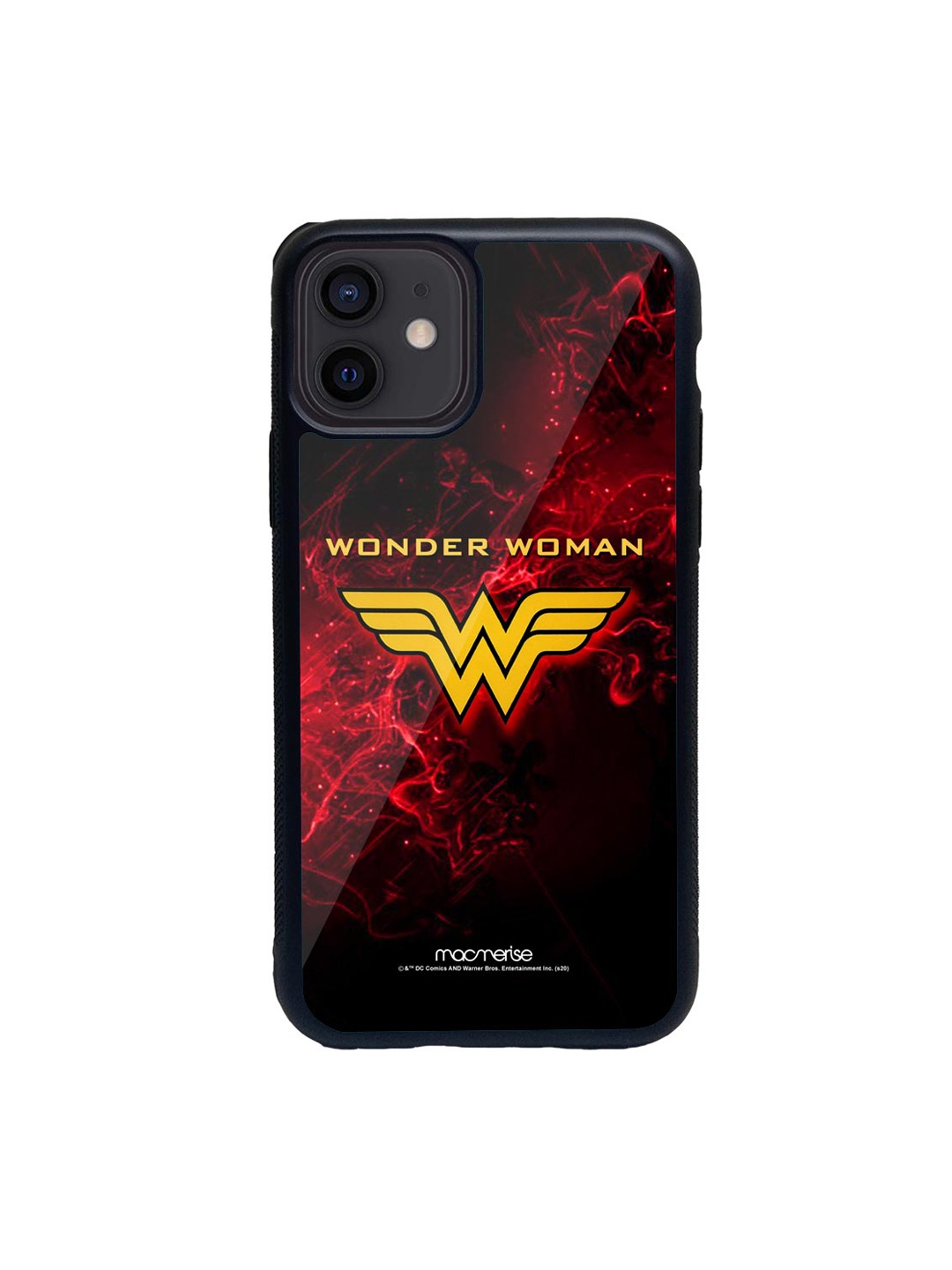 

macmerise Red & Black Emblem Wonder Woman Glass iPhone 12 Mini Phone Case