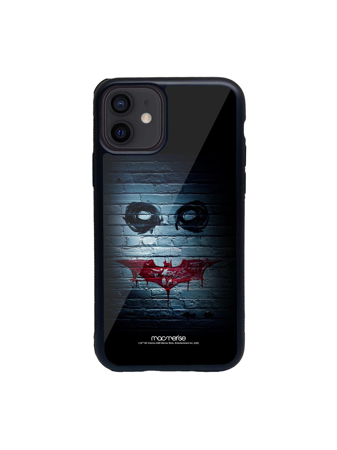 

macmerise Black & White Bat Joker Graffiti Printed iPhone 12 Back Case