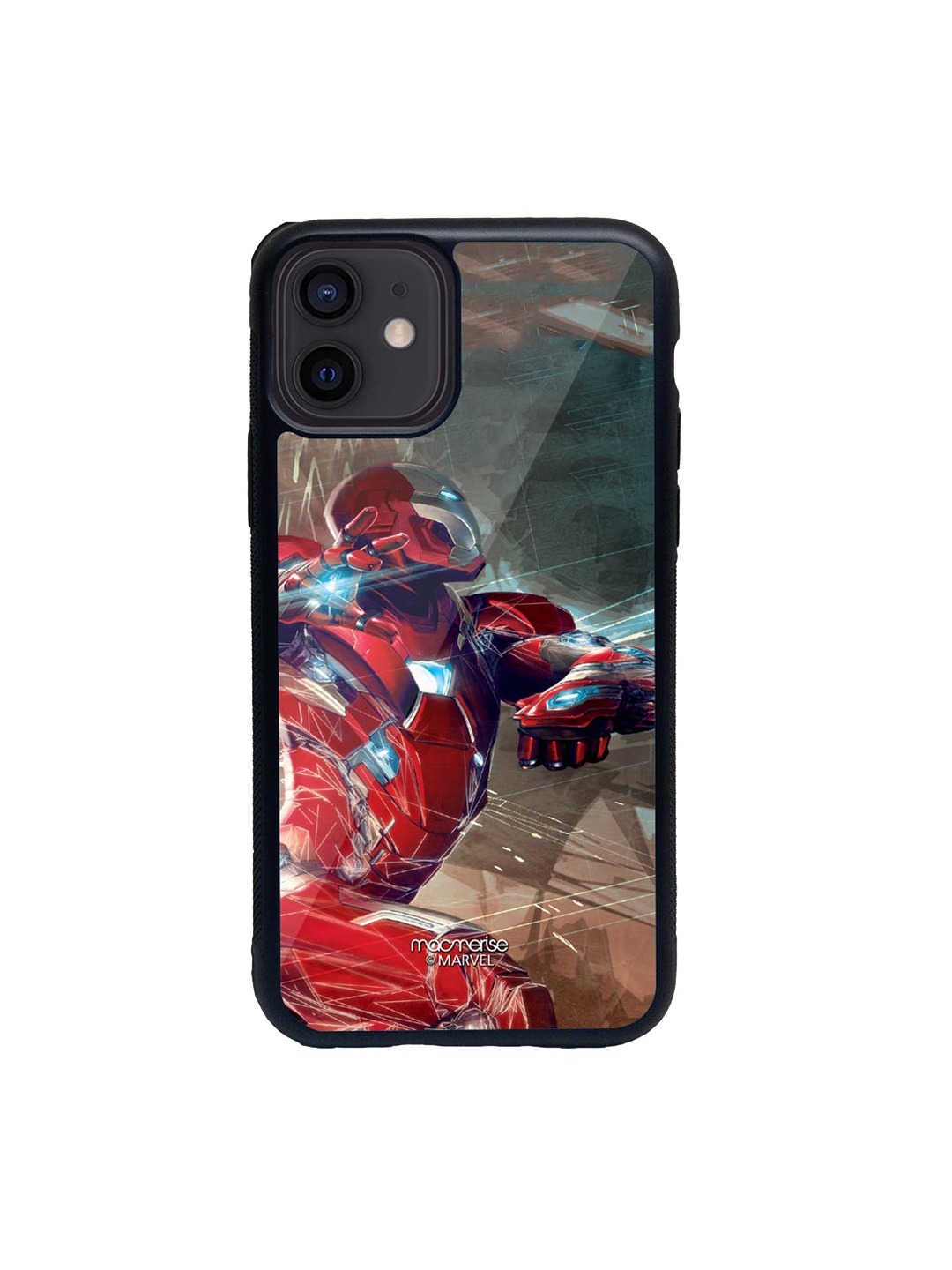 

Macmerise Red & Blue Ironman Attack Glass Case iPhone 12 Mini Back Case