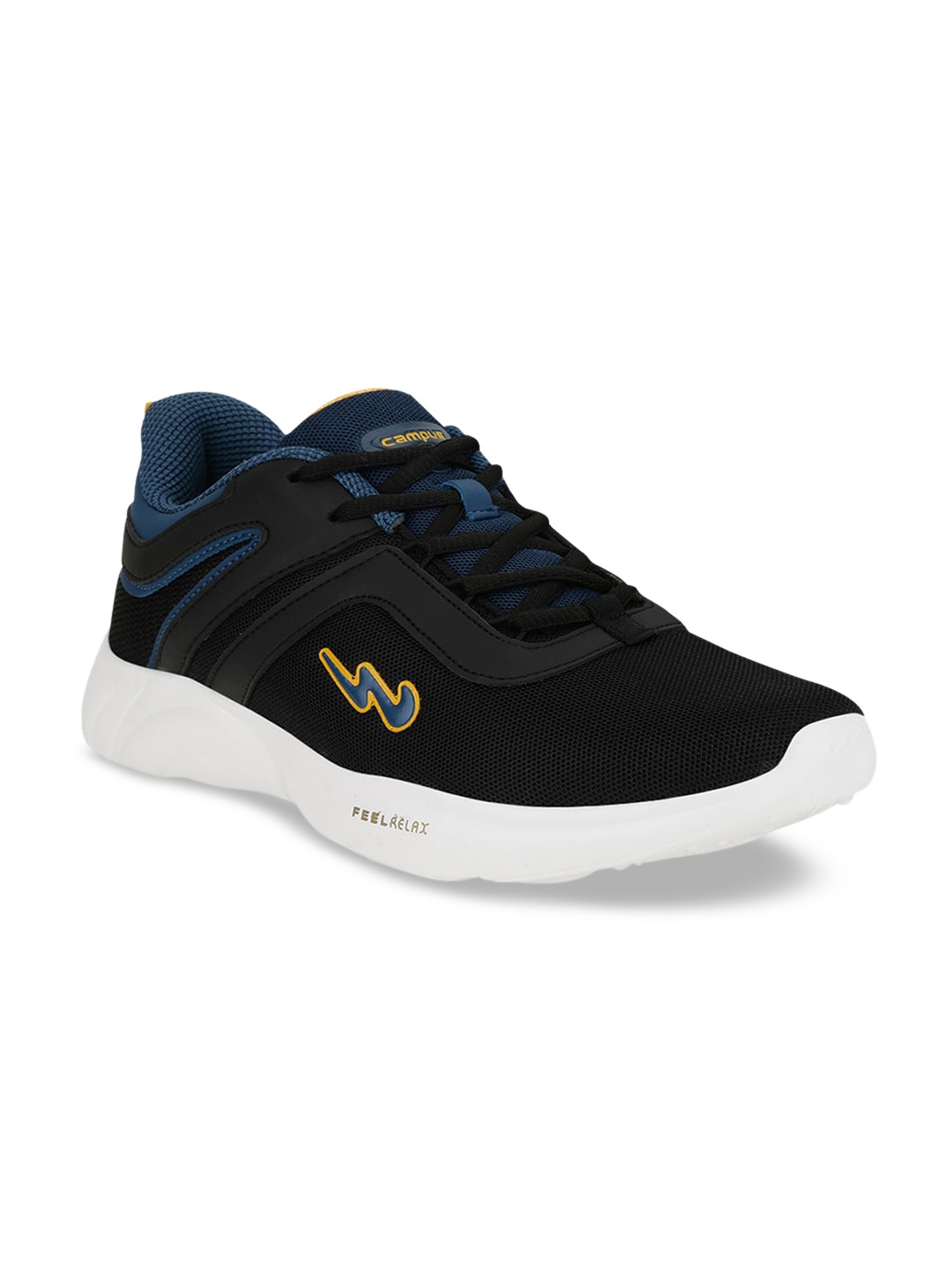 

Campus Men Black Mesh Running Shoes