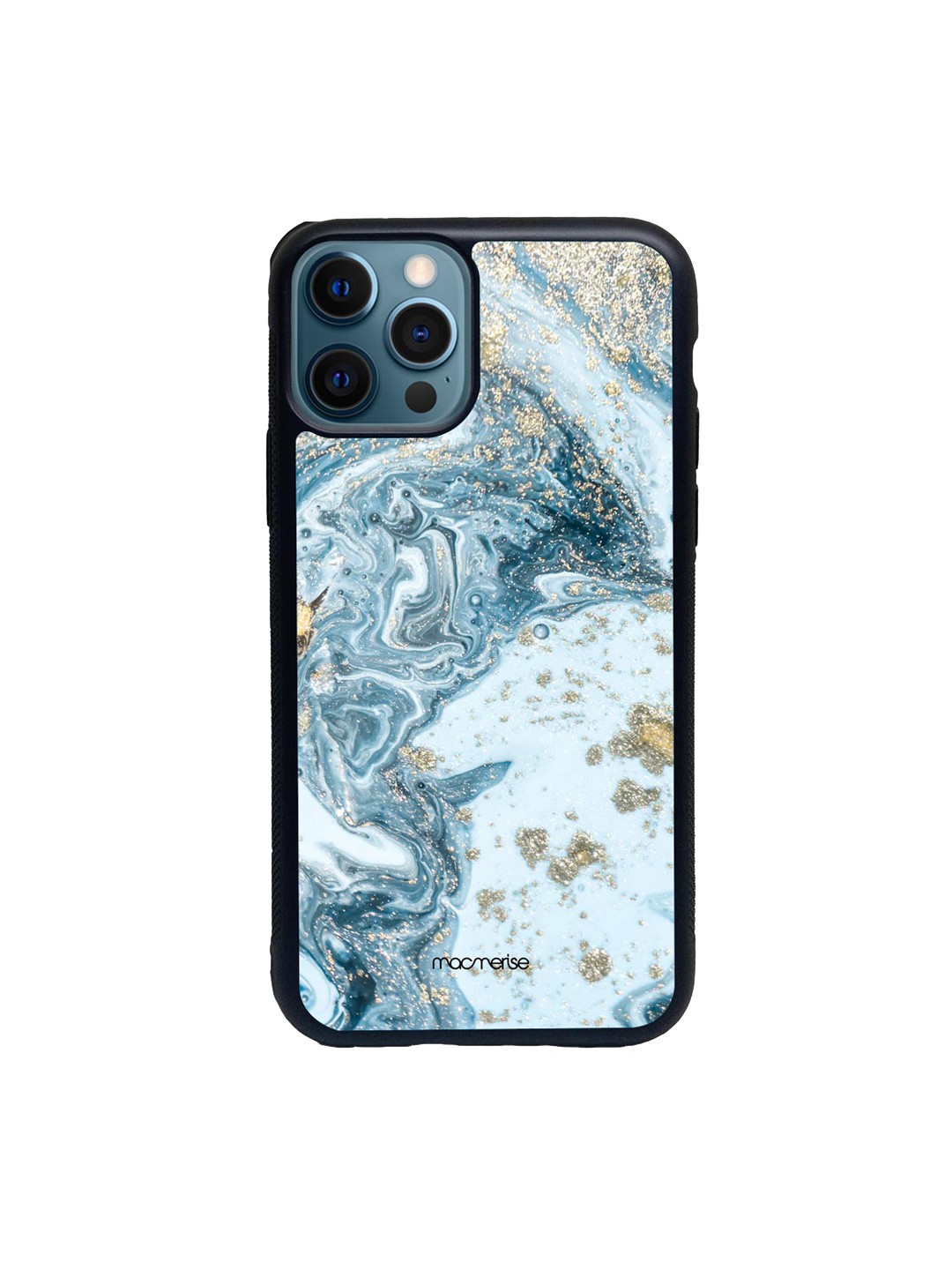 

macmerise Blue & Gold-Toned Marble Blue Macubus iPhone 12 Pro Back Case