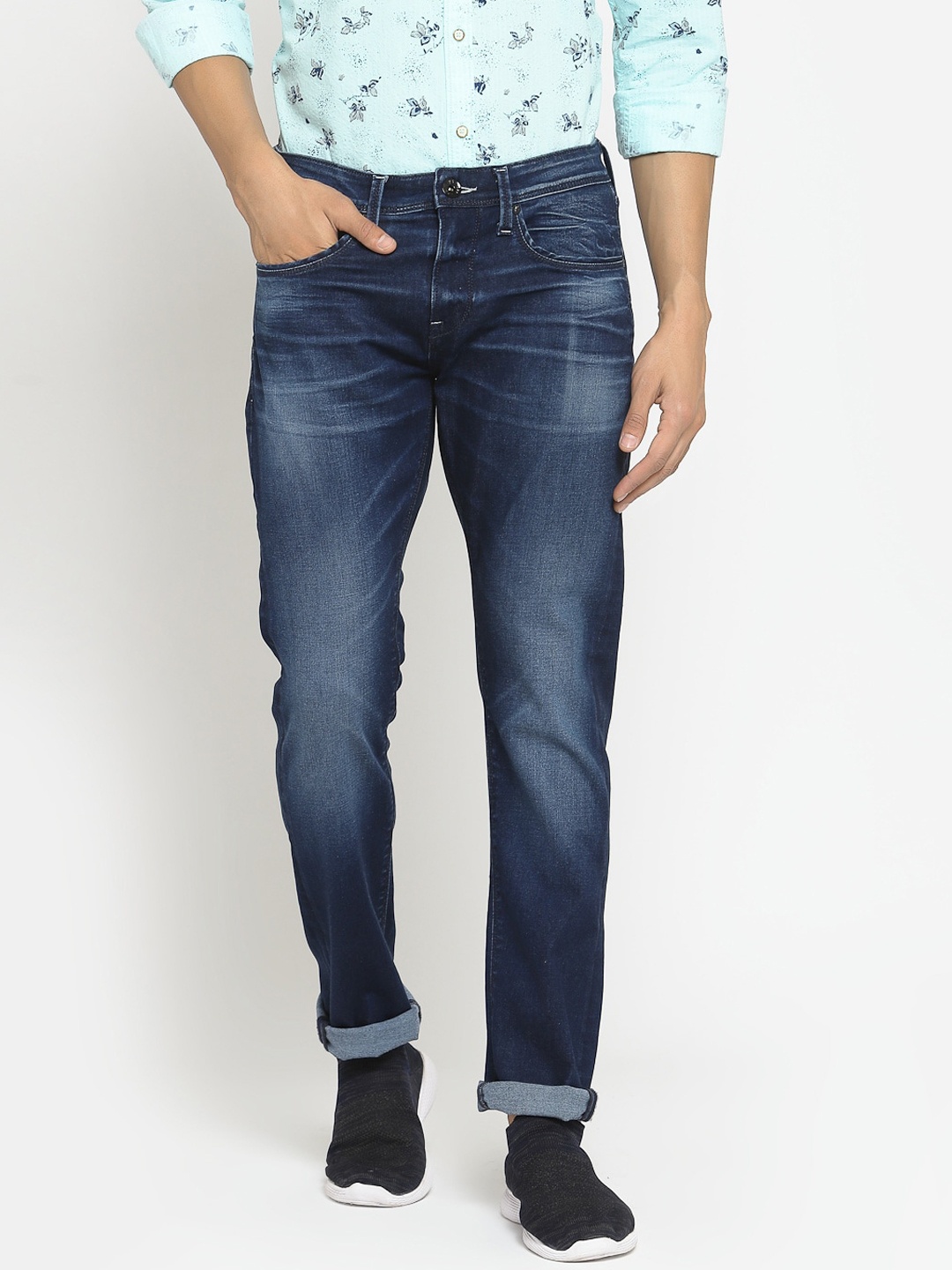 

Pepe Jeans Men Blue Skinny Fit Low-Rise Clean Look Stretchable Jeans