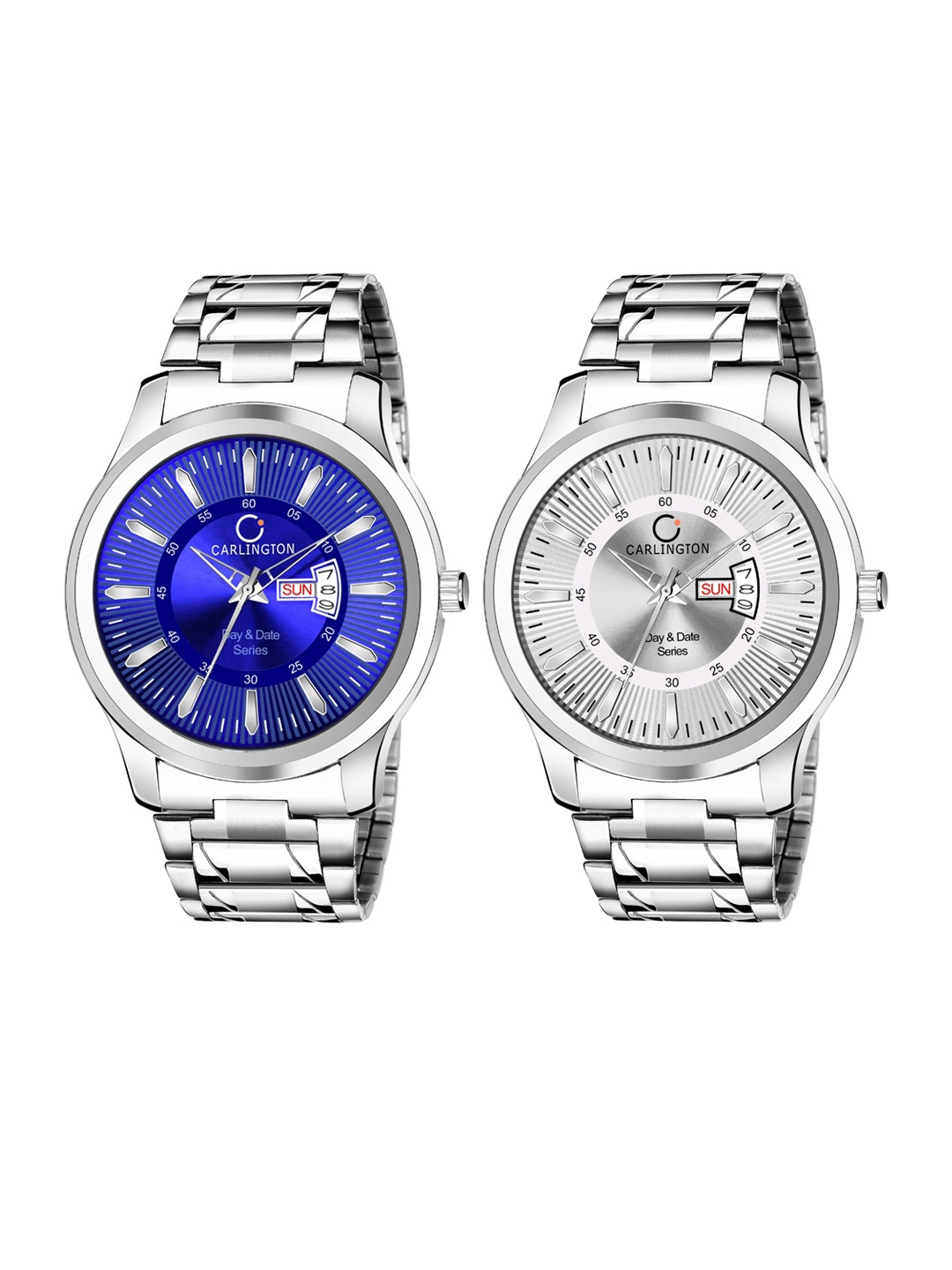 

CARLINGTON Men Set Of 2 Multicoloured Analogue Watches, Multi
