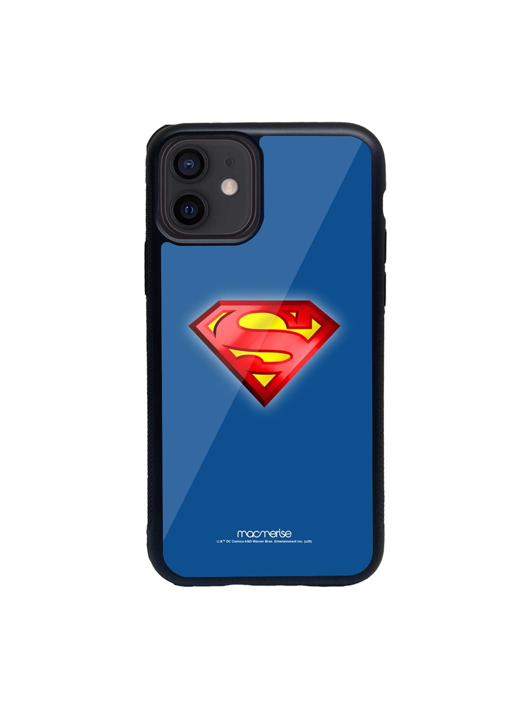 

macmerise Blue & Red Logo Superman Glass iPhone 12 Phone Case