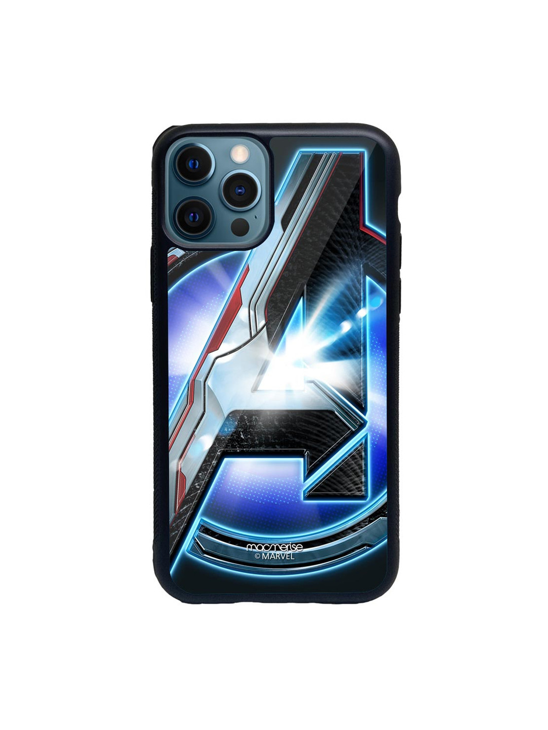 

macmerise Black & Blue Endgame Logo iPhone 12 Pro Back Case