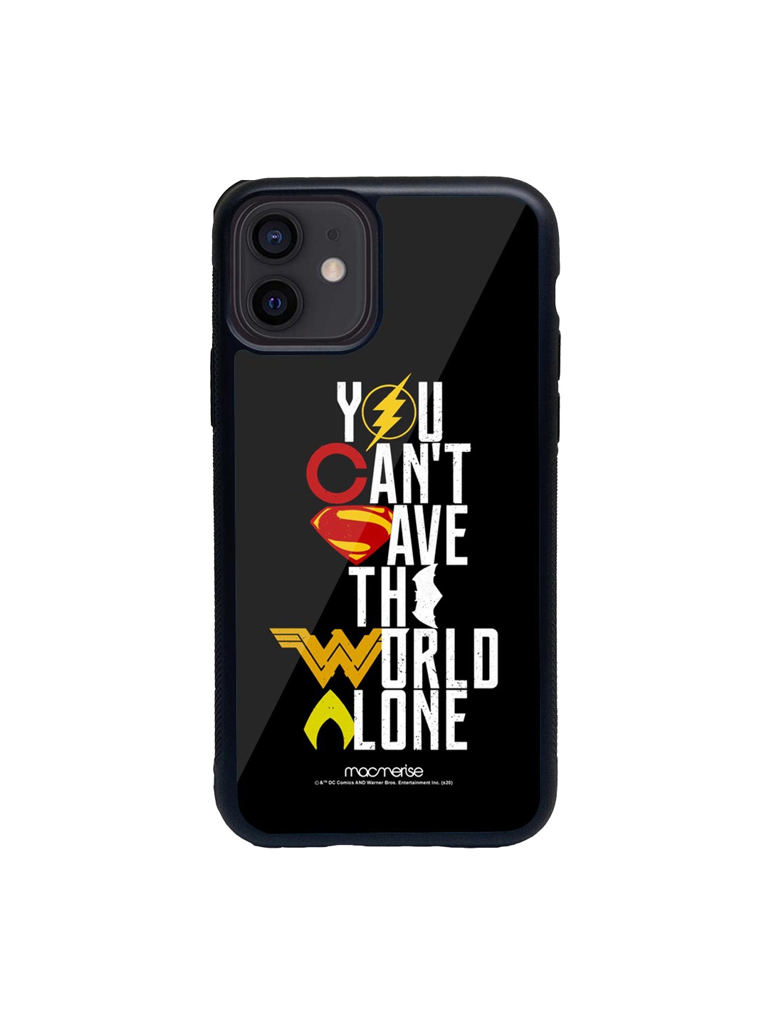 

macmerise Multicoloured Justice League Motto Print iPhone 12 Mini Back Case, Multi