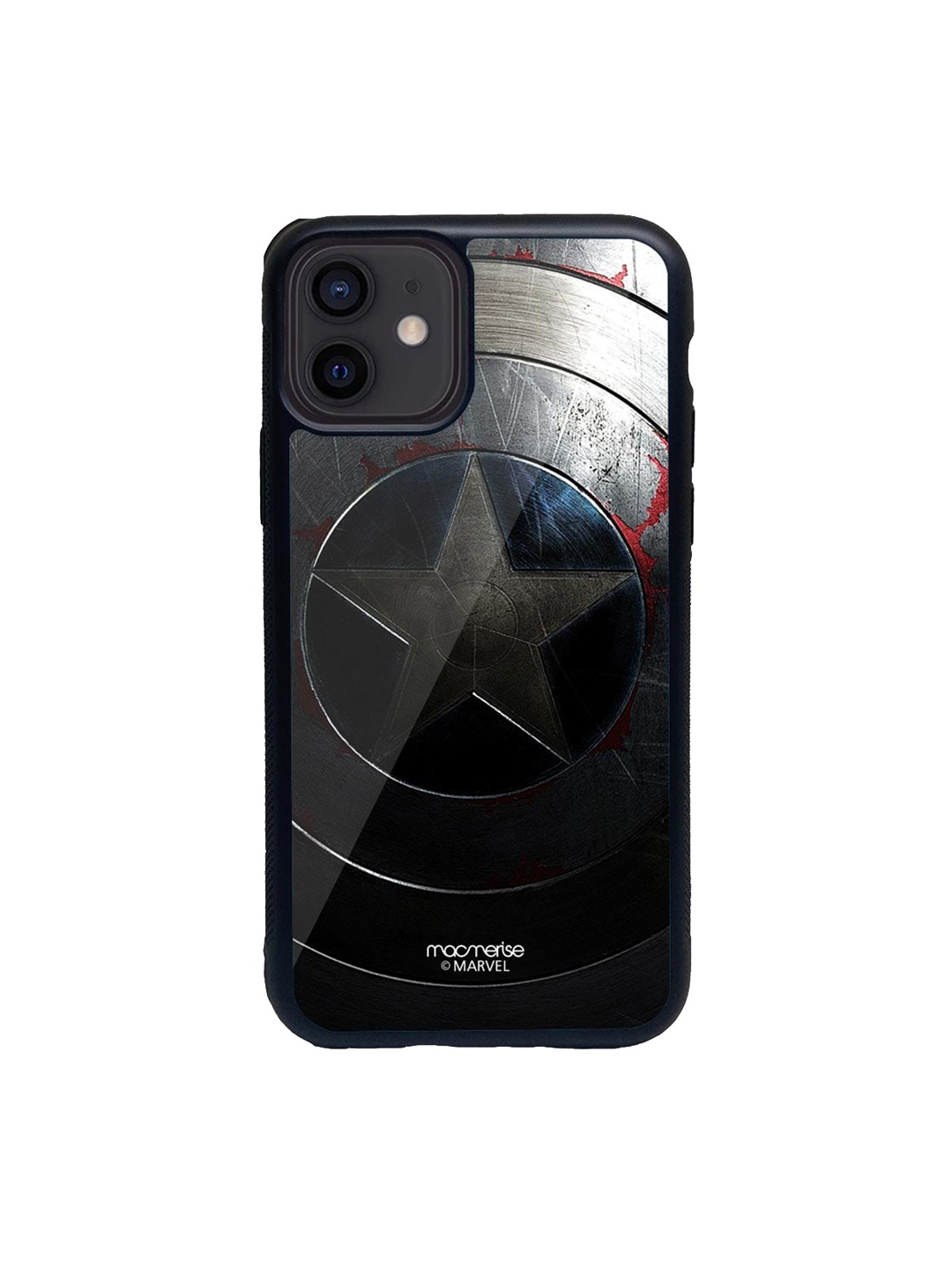 

macmerise Grey & Blue Rusted Captains Shield Glass iPhone 12 Mini Phone Case
