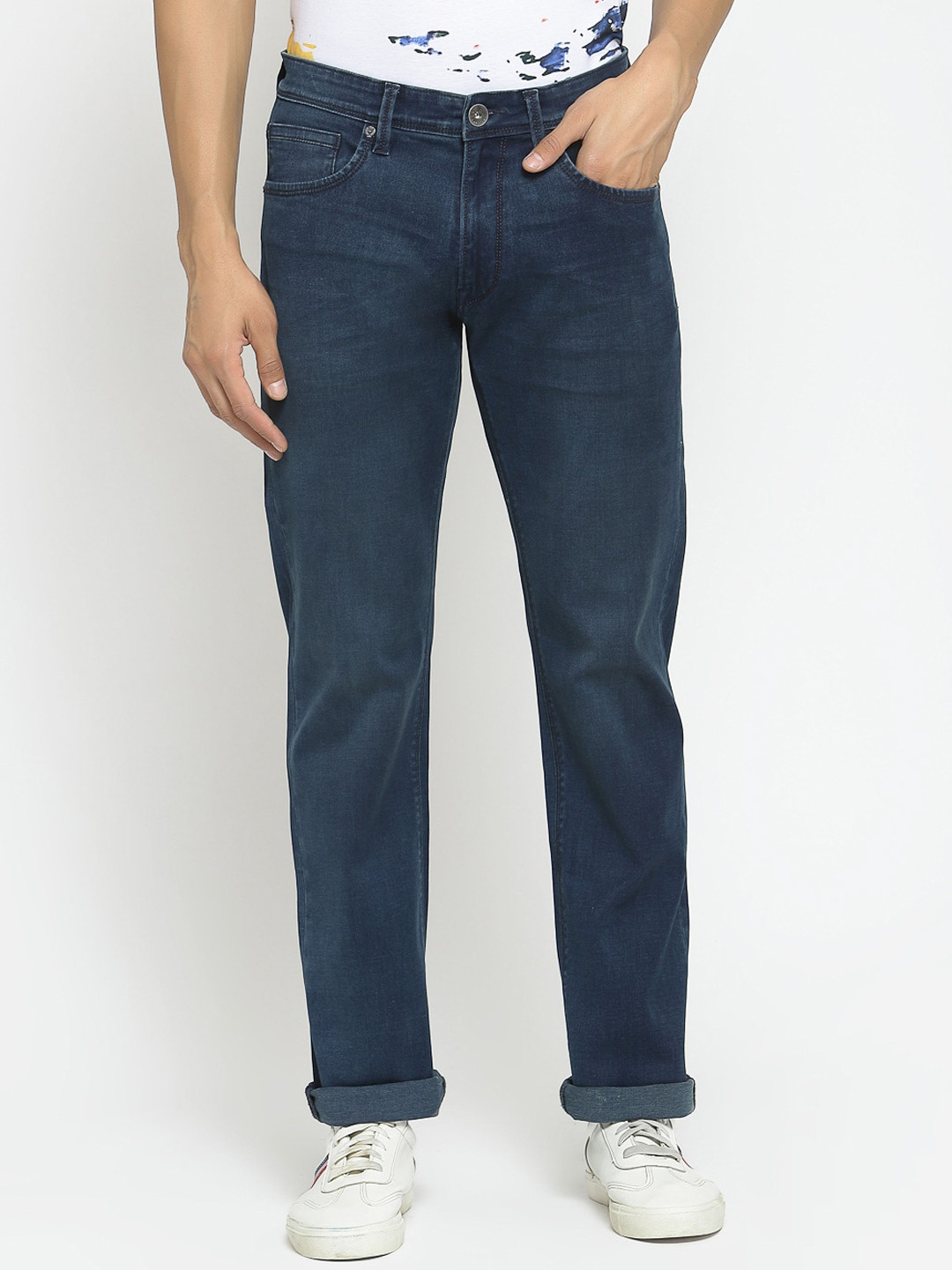 

Pepe Jeans Men Blue Straight Fit Mid-Rise Clean Look Jeans