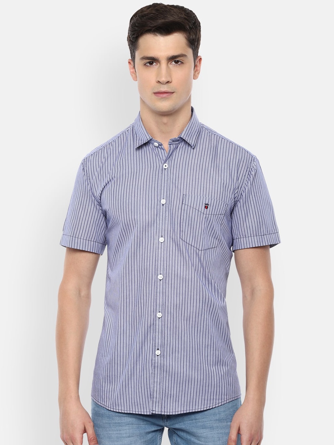 

Louis Philippe Sport Men Blue Checked Casual Shirt
