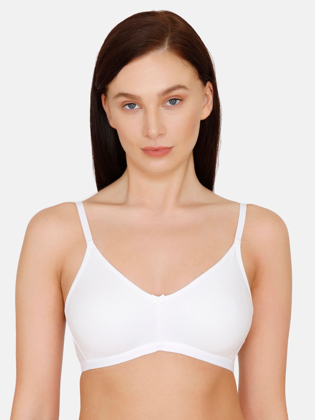 

Zivame White Solid Non-Wired Non Padded T-shirt Bra