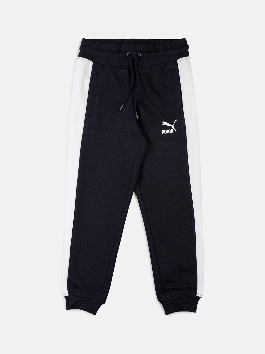 

Puma Boys Navy Blue Solid Cotton Iconic T7 Sustainable Joggers