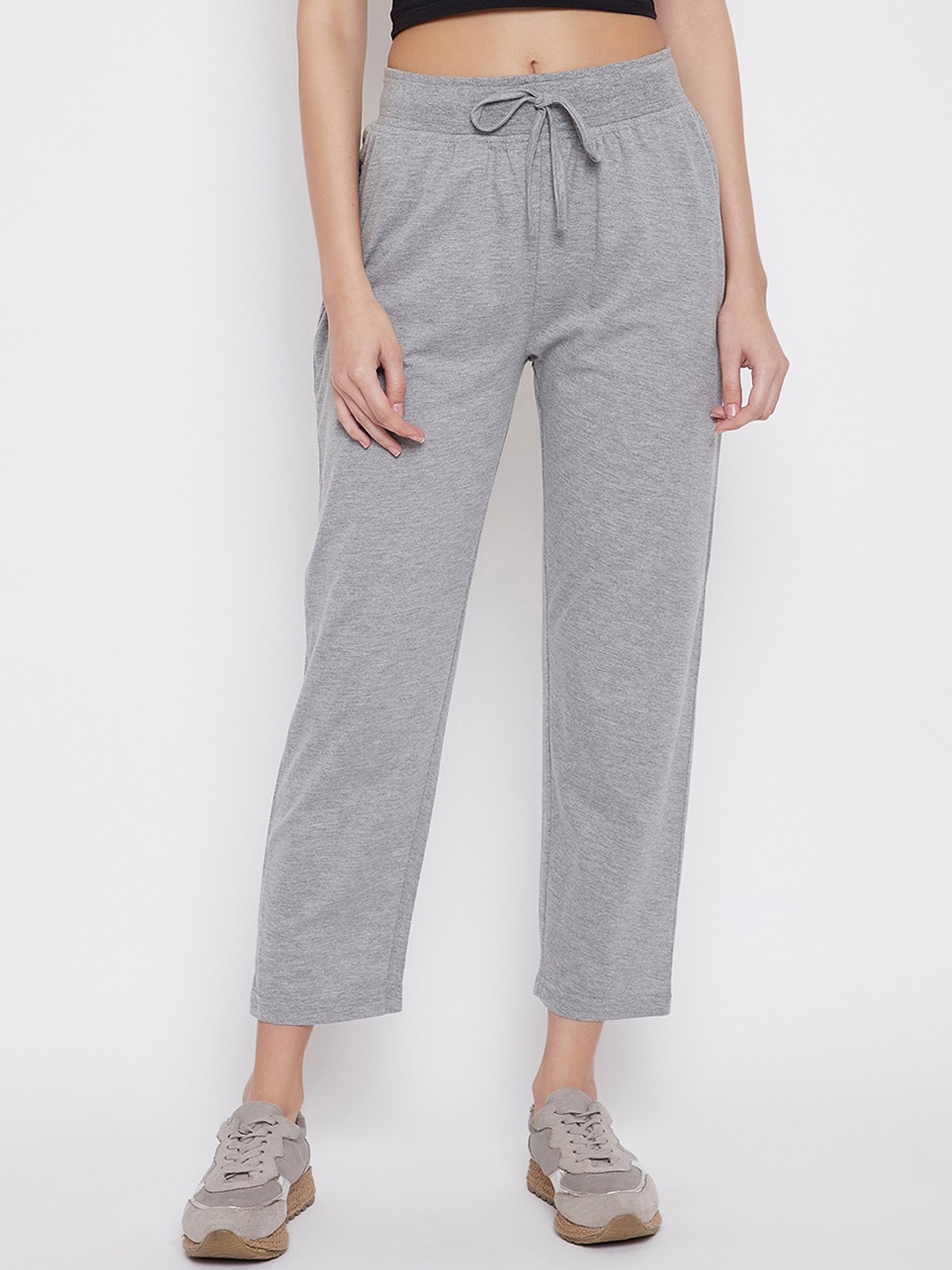 

Okane Women Grey Melange Solid Track Pants