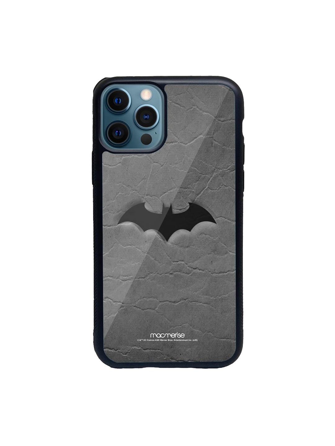 

macmerise Grey & Black Fade Out Batman Glass iPhone 12 Pro Phone Case