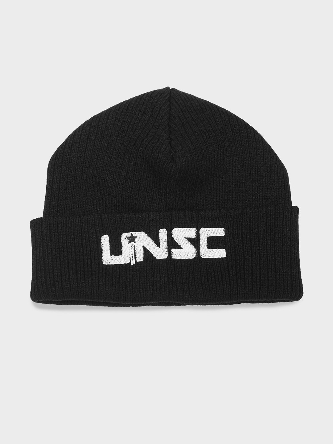 

Free Authority Men Black & White Halo 5 Embroidered Beanie