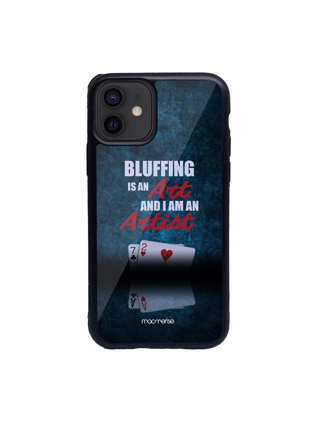 

macmerise Green & White Art of Bluffing Glass iPhone 12 Phone Case