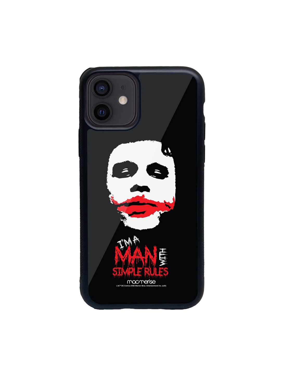 

macmerise Black & White Man With Simple Rules Glass iPhone 12 Mini Phone Case