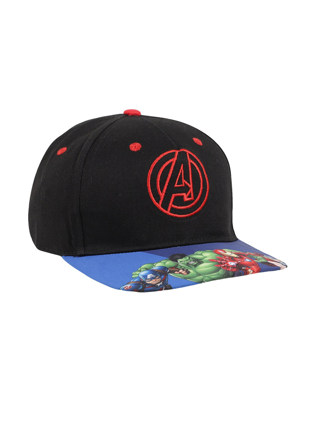 

Kids Ville Boys Black & Blue Avengers Printed Baseball Cap