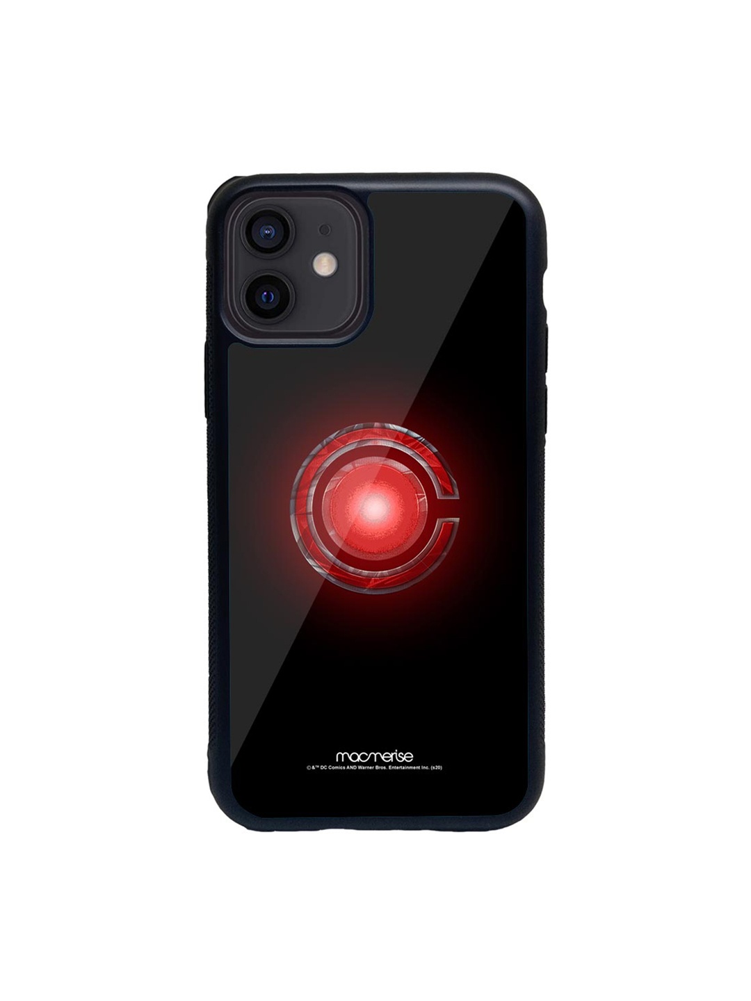 macmerise Black & Red Logo Cyborg Printed iPhone 12 Back Case