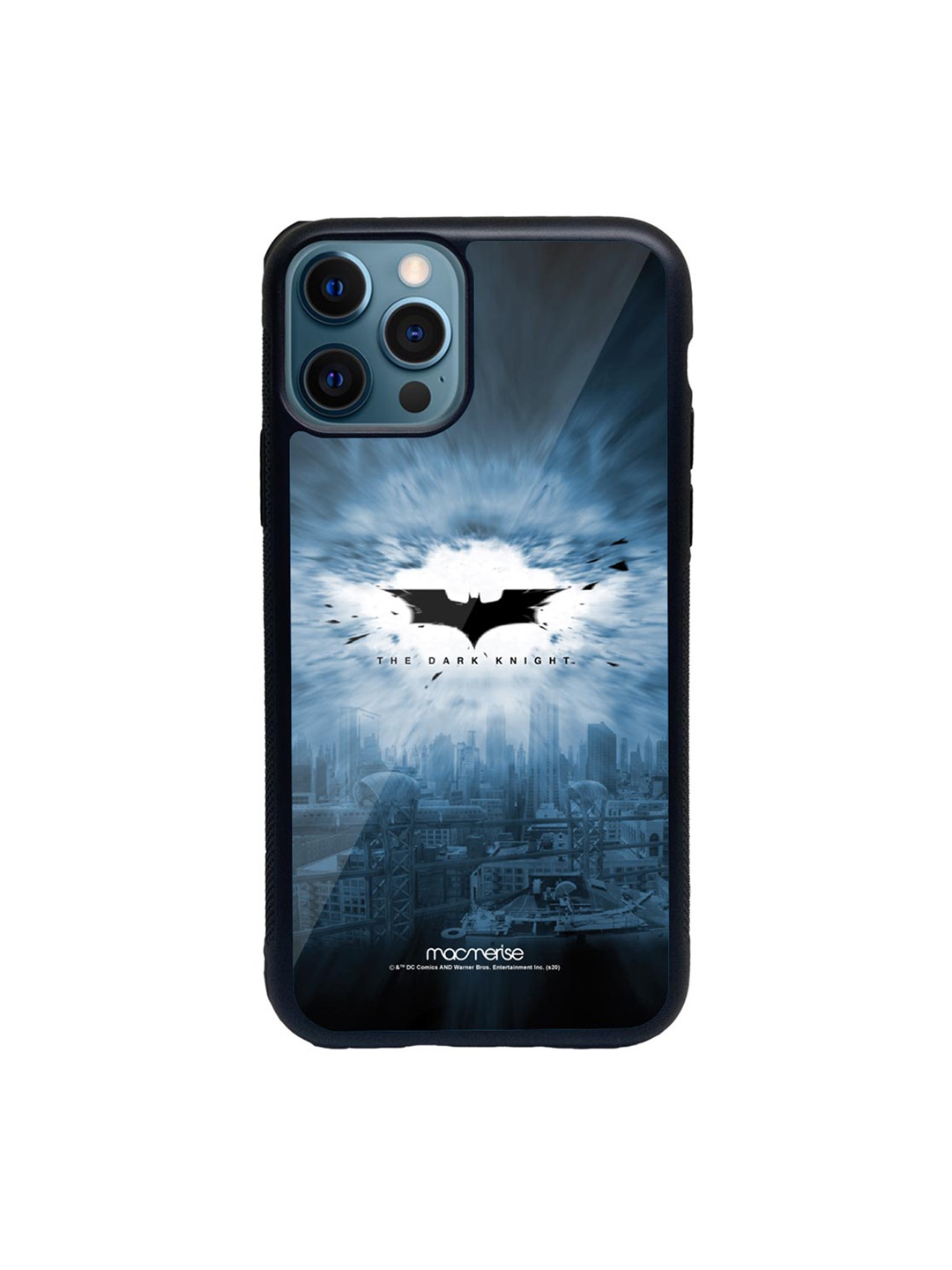 

macmerise Black & Teal Blue The Dark Knight Printed iPhone 12 Pro Back Case