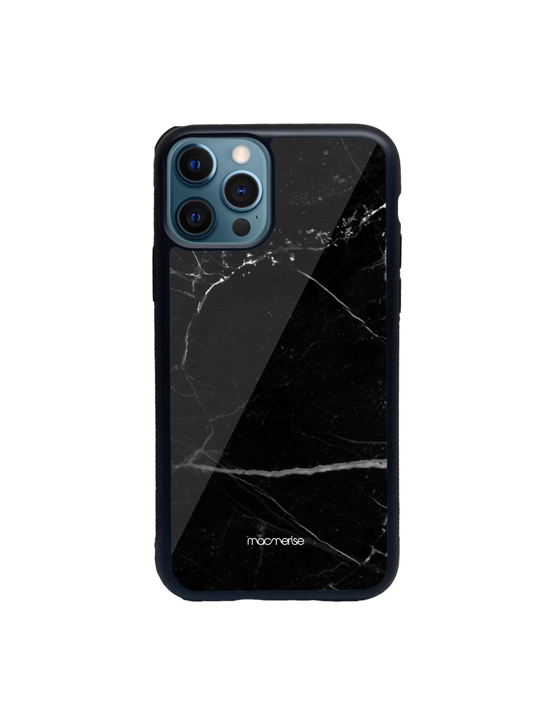 

macmerise Black & White Marble Noir Belge iPhone 12 Pro Back Case