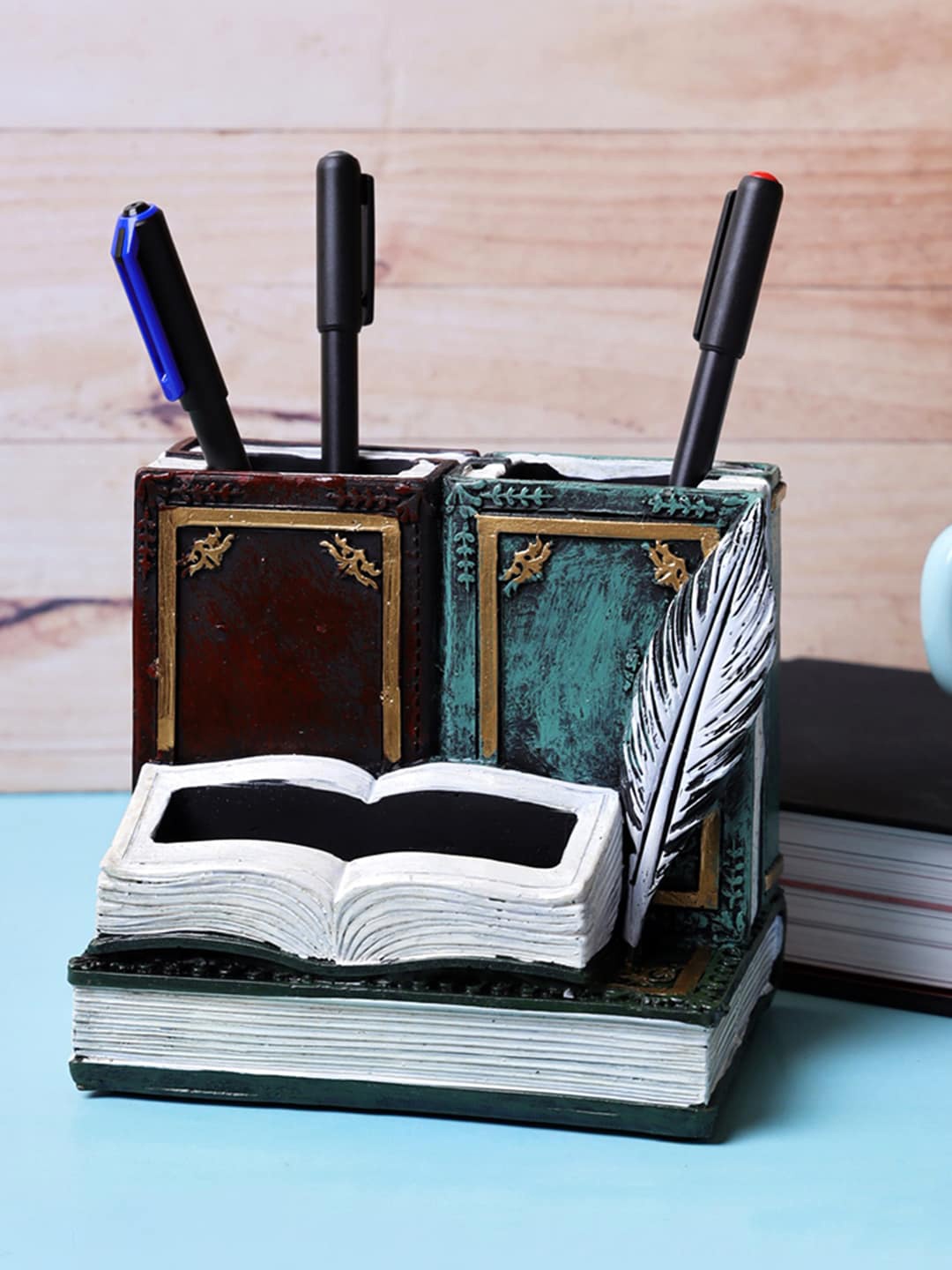 

A Vintage Affair- Home Decor Maroon Vintage Writer's Desk Organizer