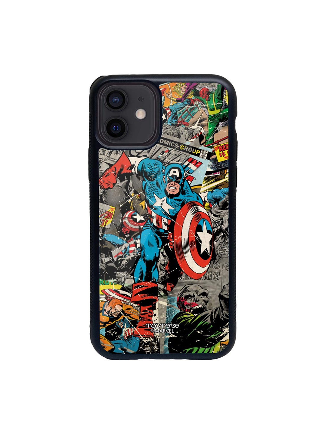

macmerise Blue & Red Comic Captain America Printed iPhone 12 Back Case