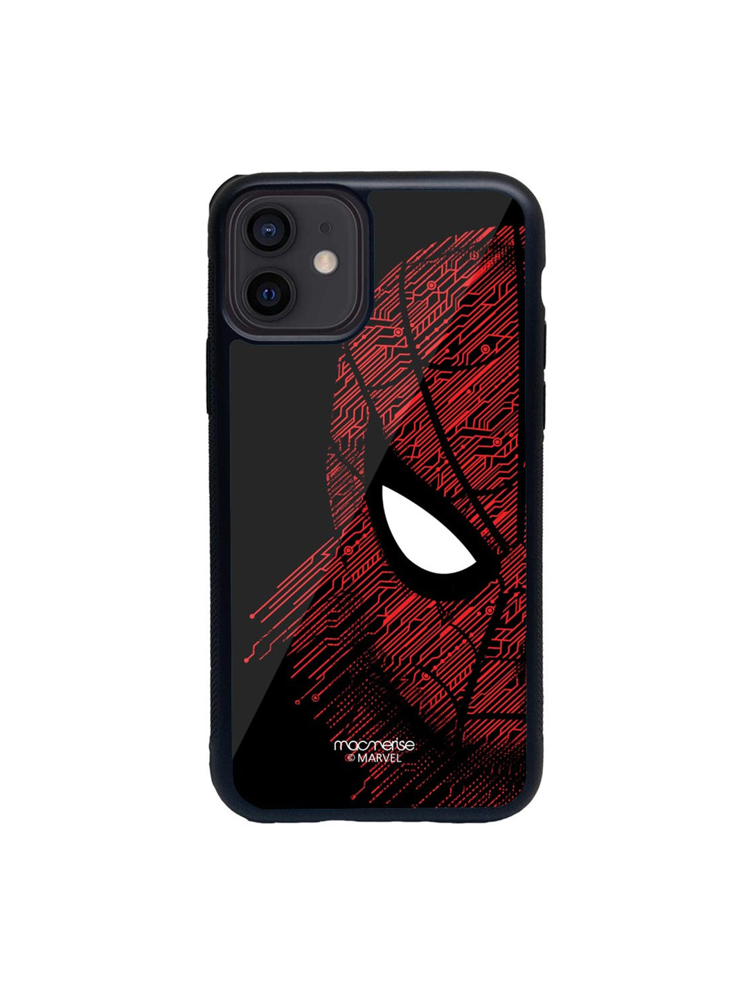 

macmerise Red & Black Sketch Out Spiderman Glass iPhone 12 Mini hone Case
