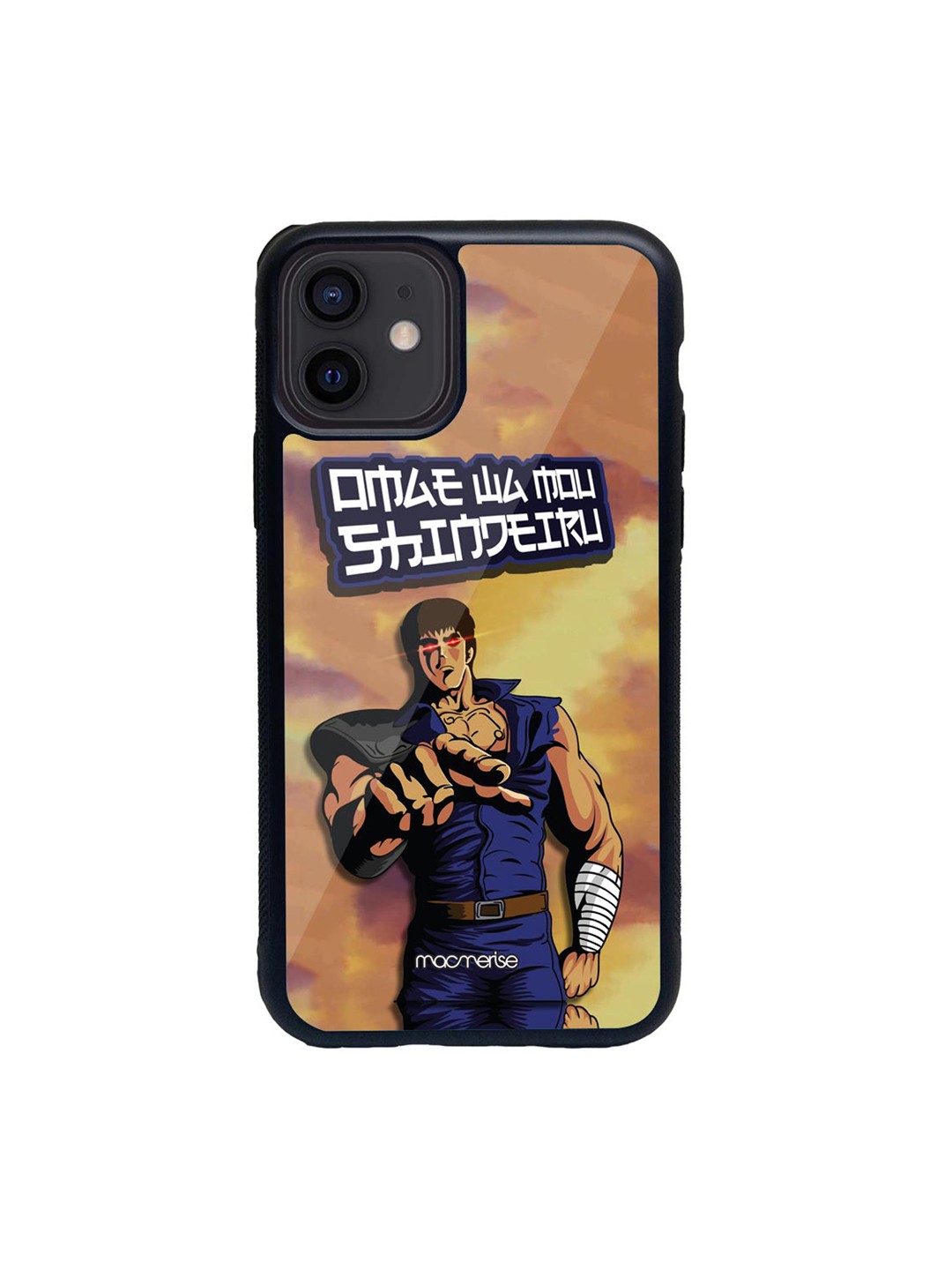 

macmerise Brown & Blue Serious Kenshiro Glass iPhone 12 Mini Phone Case
