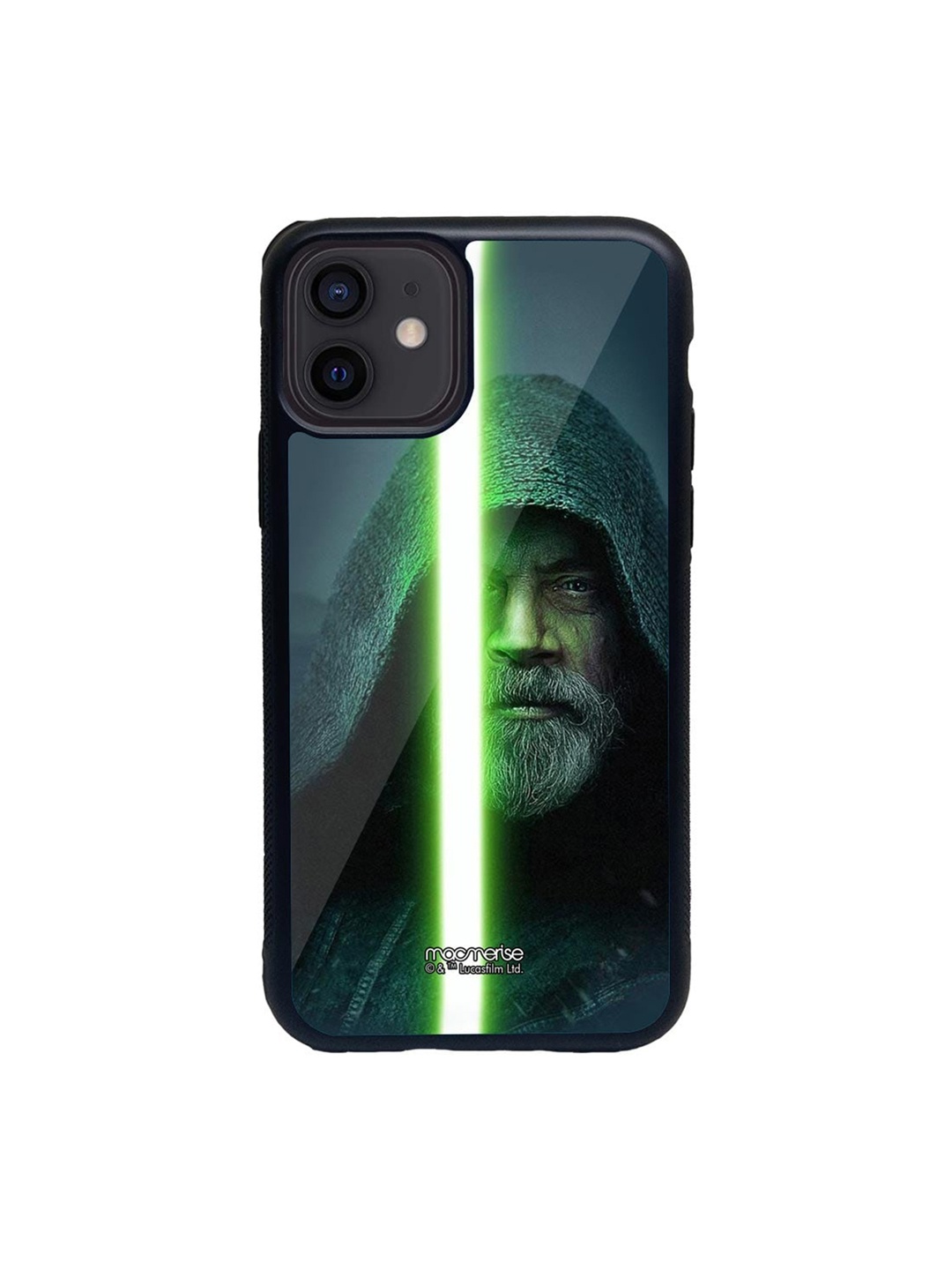 

macmerise Black & Green Light Saber Printed iPhone 12 Back Case