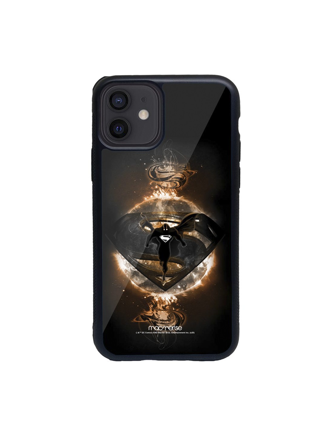 

macmerise Multicoloured Superman Rage Glass iPhone 12 Mini Back Case, Multi