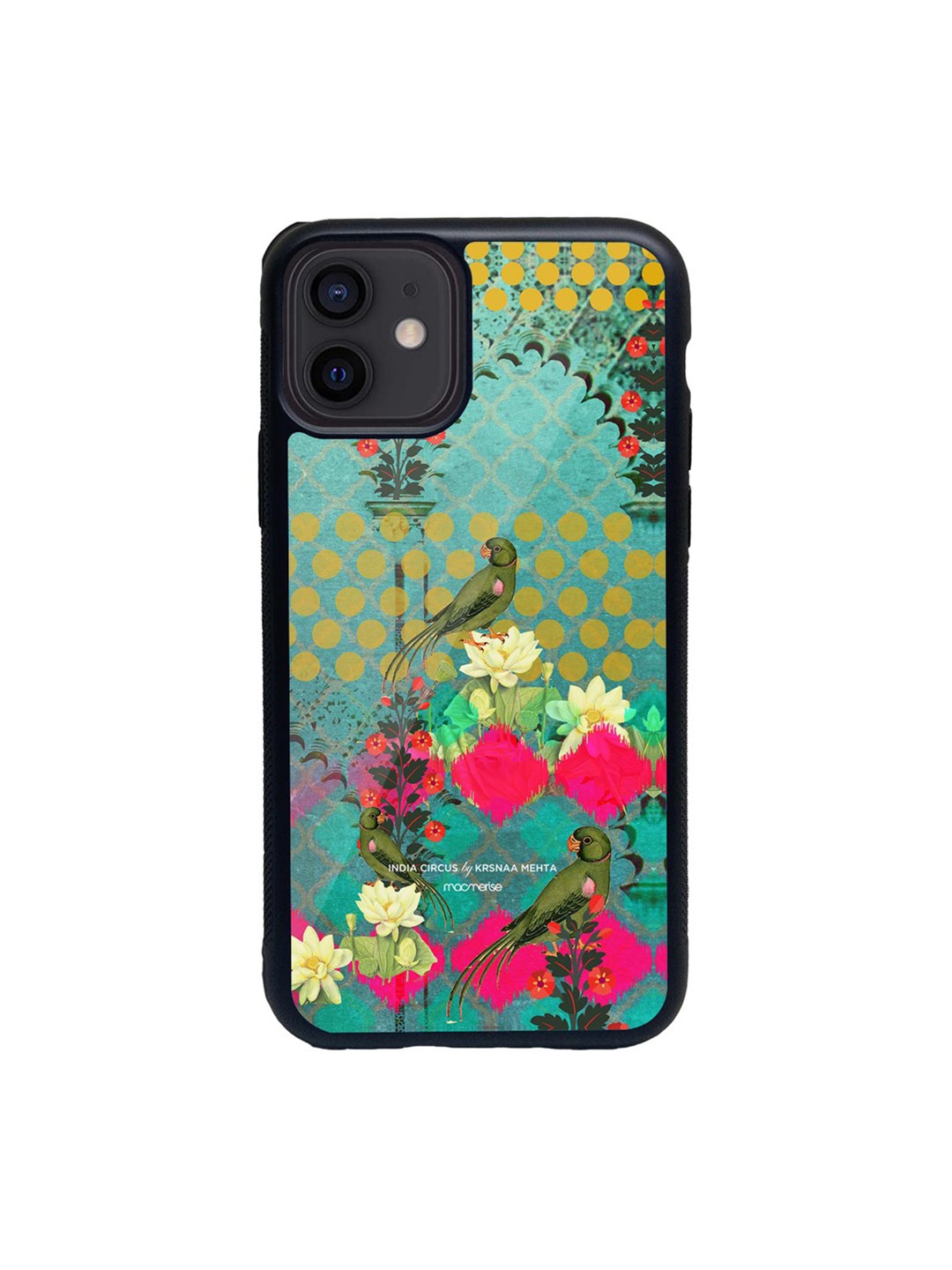 

macmerise Green & Yellow Mitthu Miya Glass iPhone 12 Phone Case