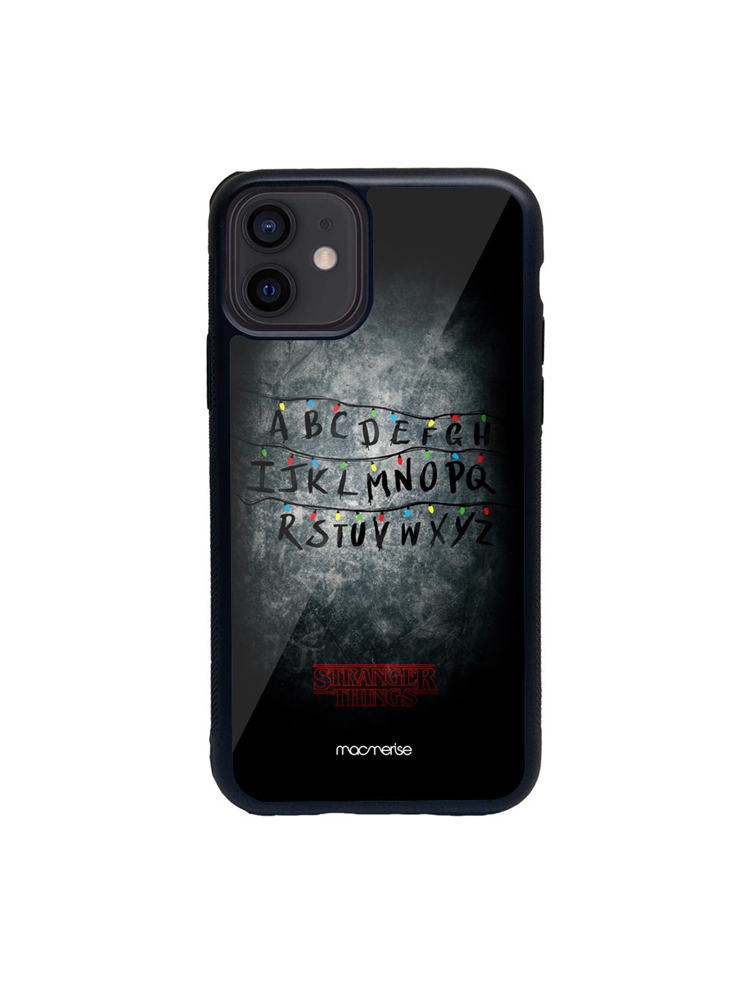 

macmerise Black & Grey Printed Glass iPhone 12 Mini Phone Case