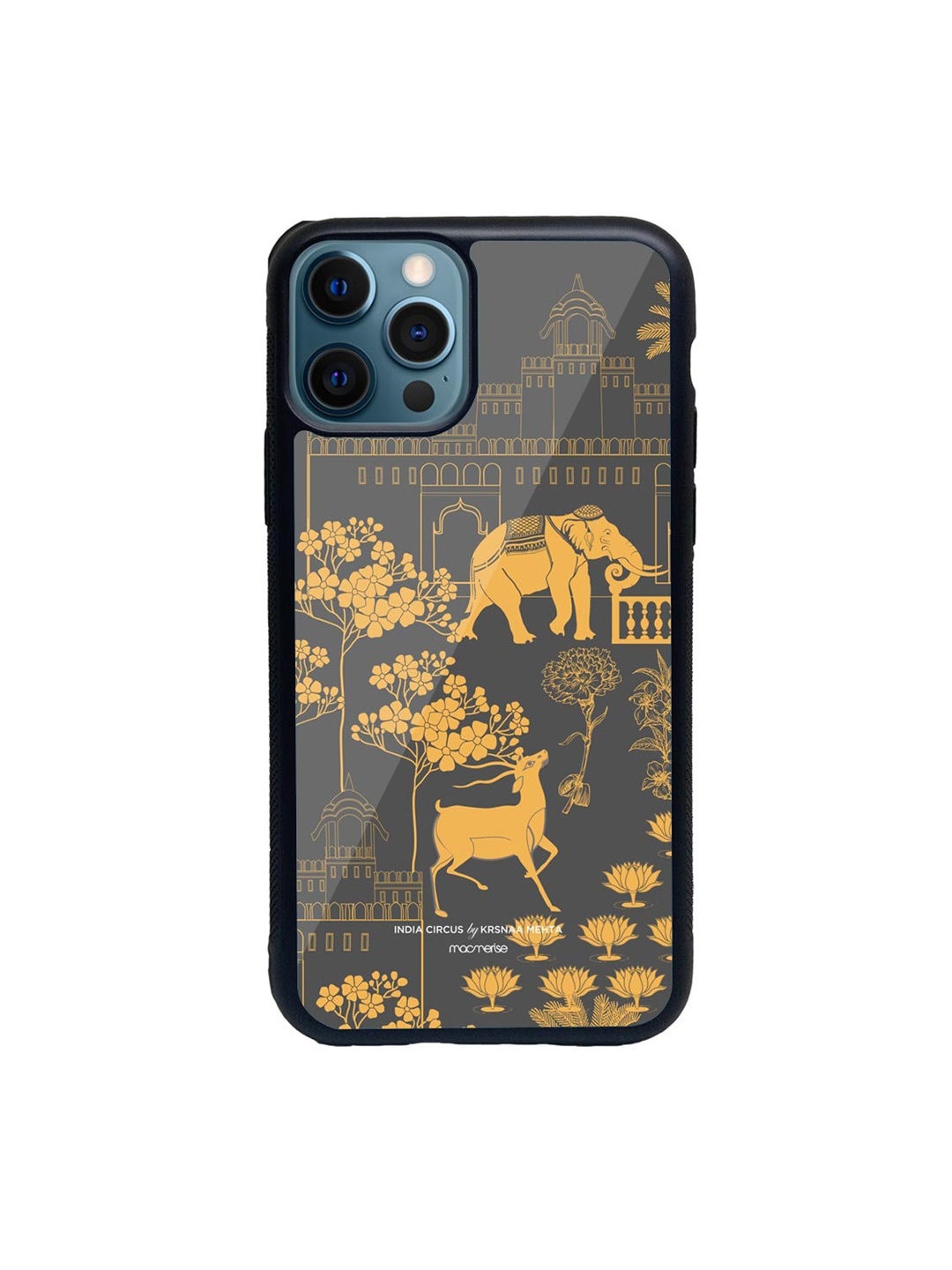 

macmerise Black & Mustard Yellow Regal Spectacle iPhone 12 Pro Back Case