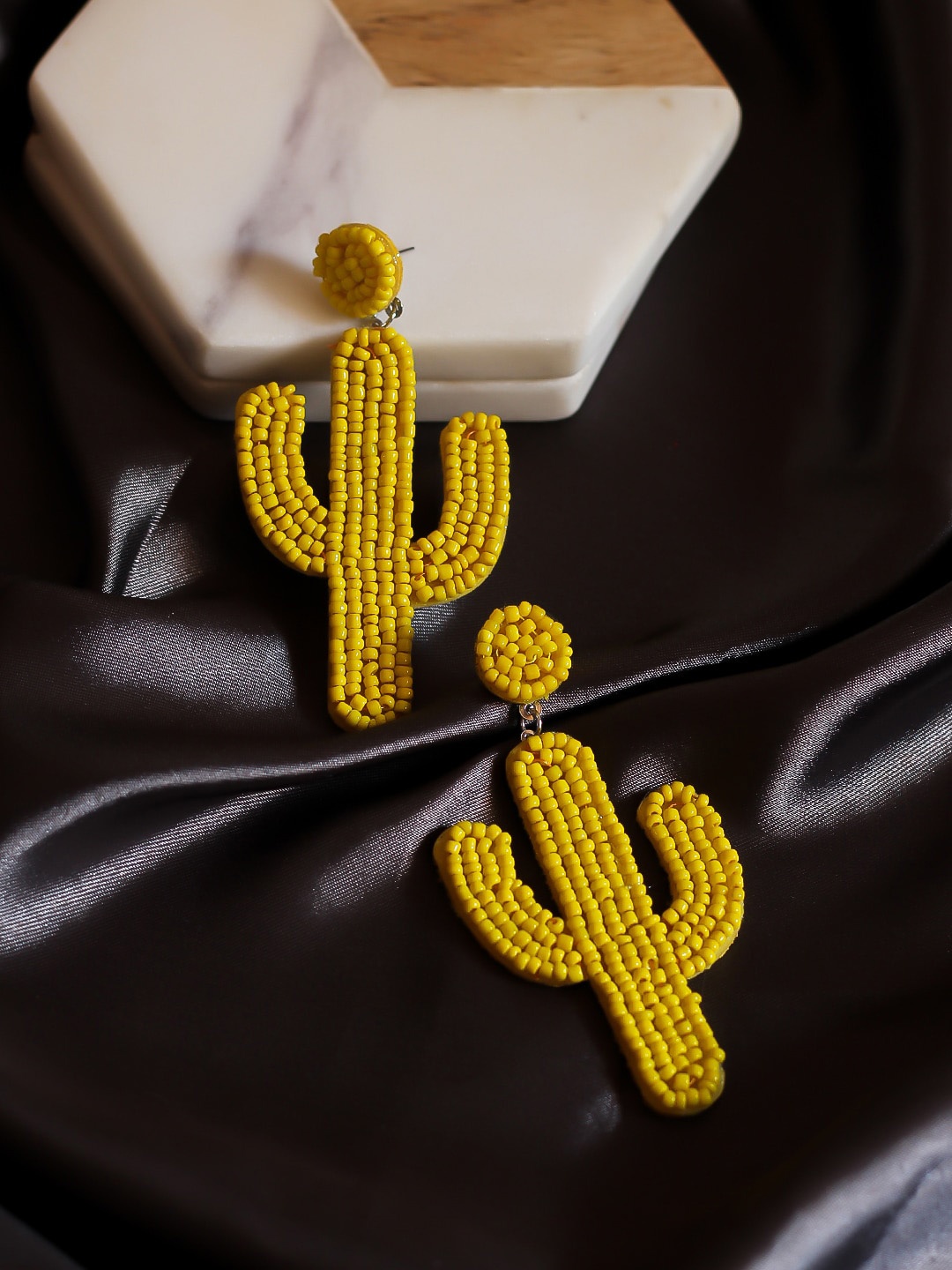 

Bellofox Yellow Rice Cactus Contemporary Drop Earrings