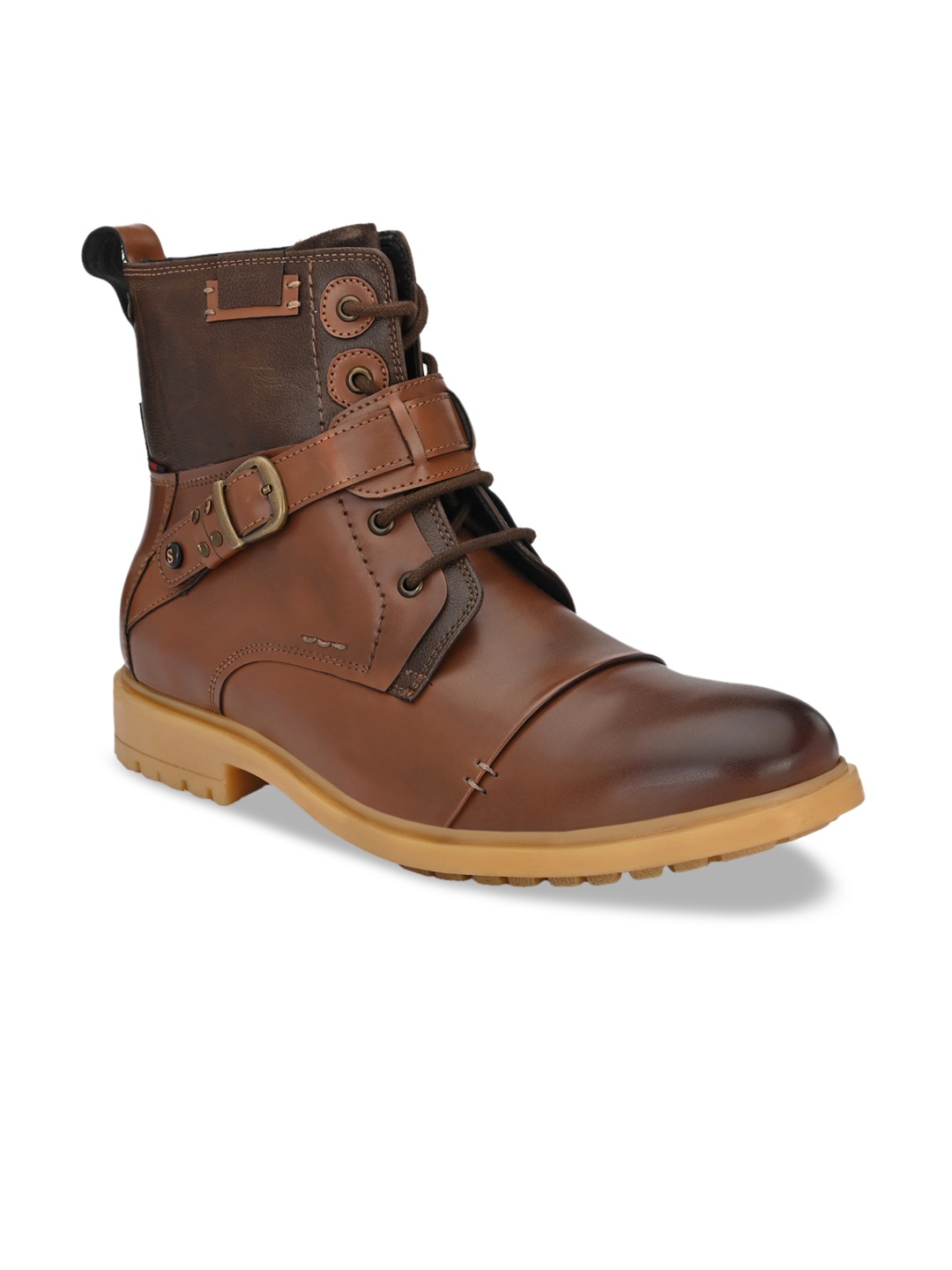 

San Frissco Men Brown Flat Boots Casual Shoes, Tan