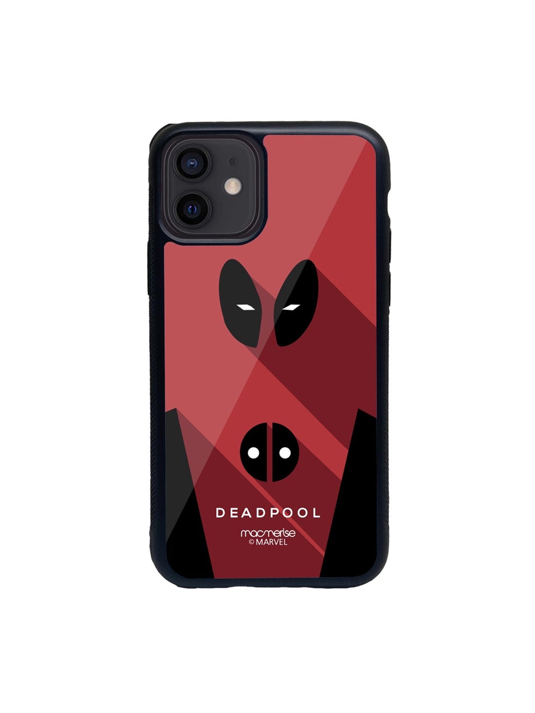 

macmerise Red & Black Minimalistic Deadpool Printed iPhone 12 Mini Back Case