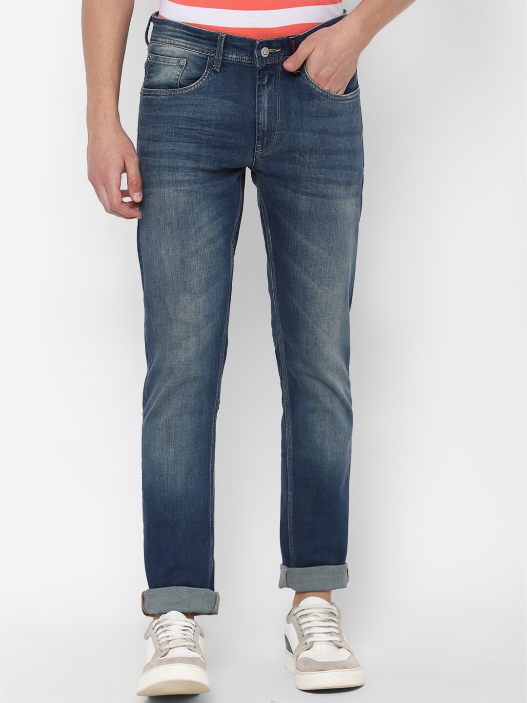 

Allen Solly Men Blue Slim Fit Mid-Rise Clean Look Stretchable Jeans