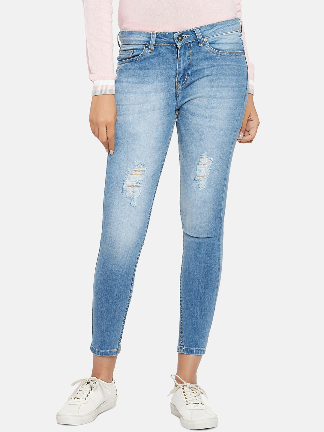 

People Women Blue Skinny Fit Jeans