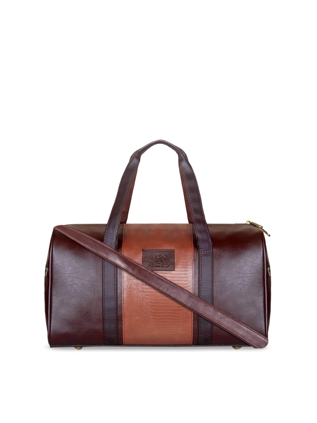 

THE CLOWNFISH Splendour Unisex Brown Textured Splendour Duffel Bag