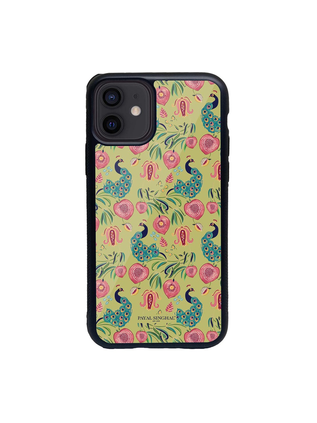 

macmerise Olive Green & Pink Payal Singhal Anaar & Mor iPhone 12 Back Case