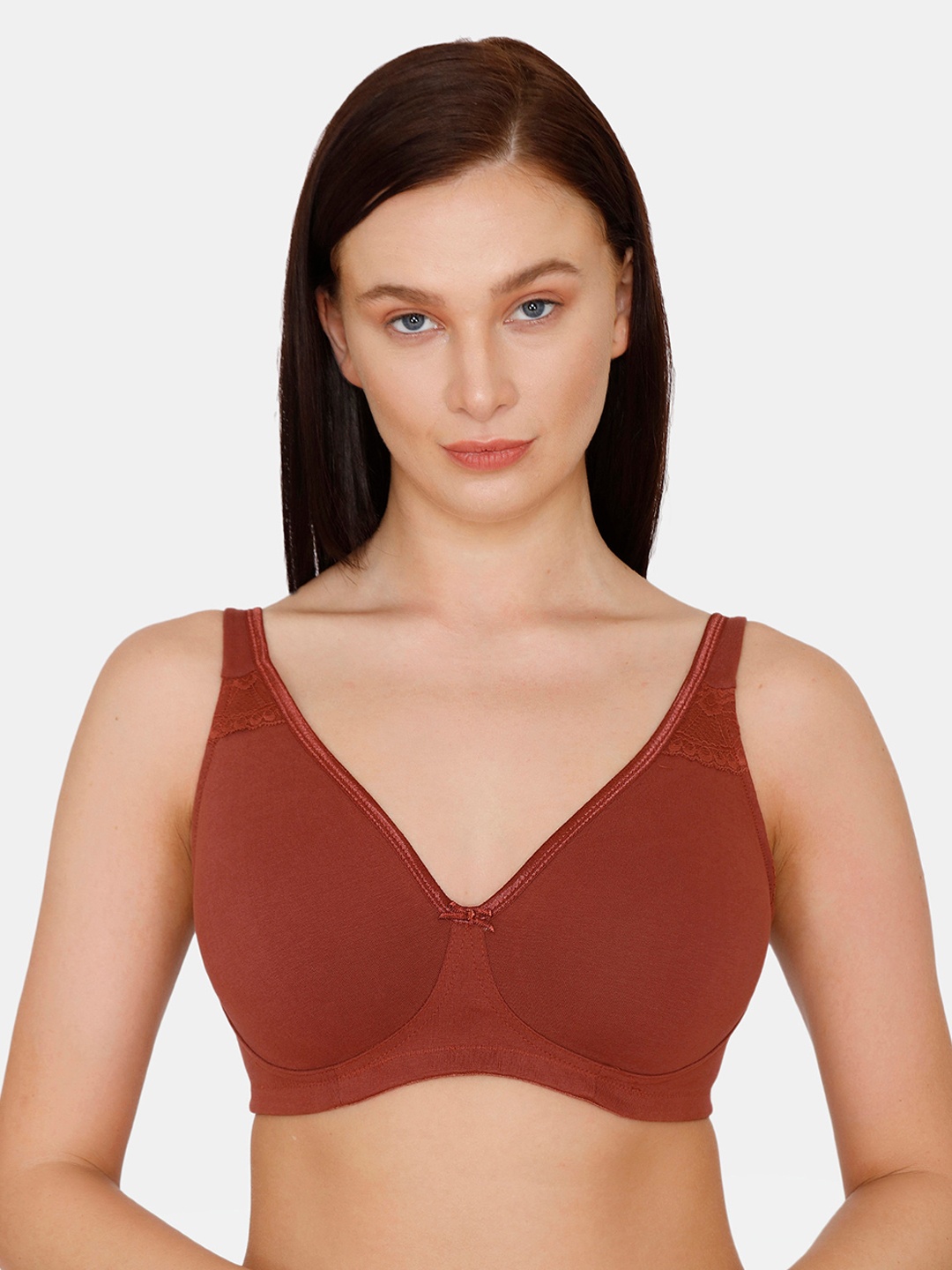 

Zivame Brown Solid Non-Wired Non Padded Everyday Bra ZI0ZPCTB02ABRWN