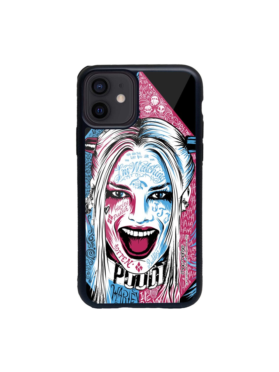 

macmerise Black & Pink Wicked Harley Quinn Print iPhone 12 Mini Back Case
