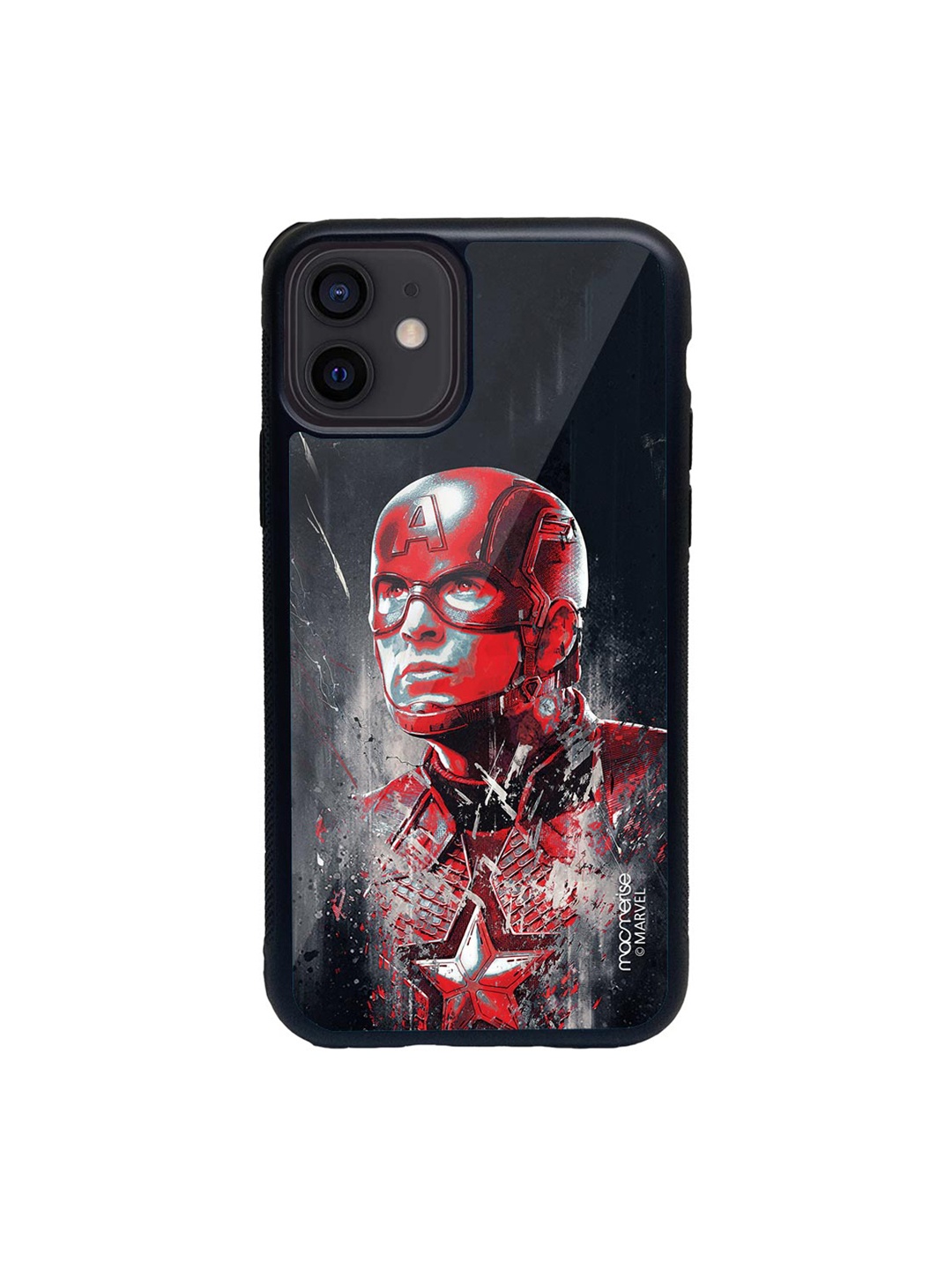 

macmerise Black & Red Charcoal Art Captain America iPhone 12 Back Case