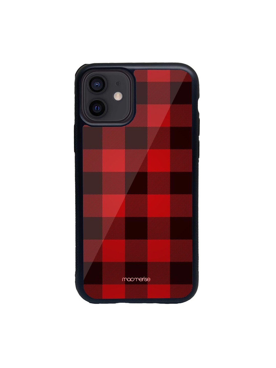 

macmerise Black & Red Checkmate Printed iPhone 12 Mini Back Case